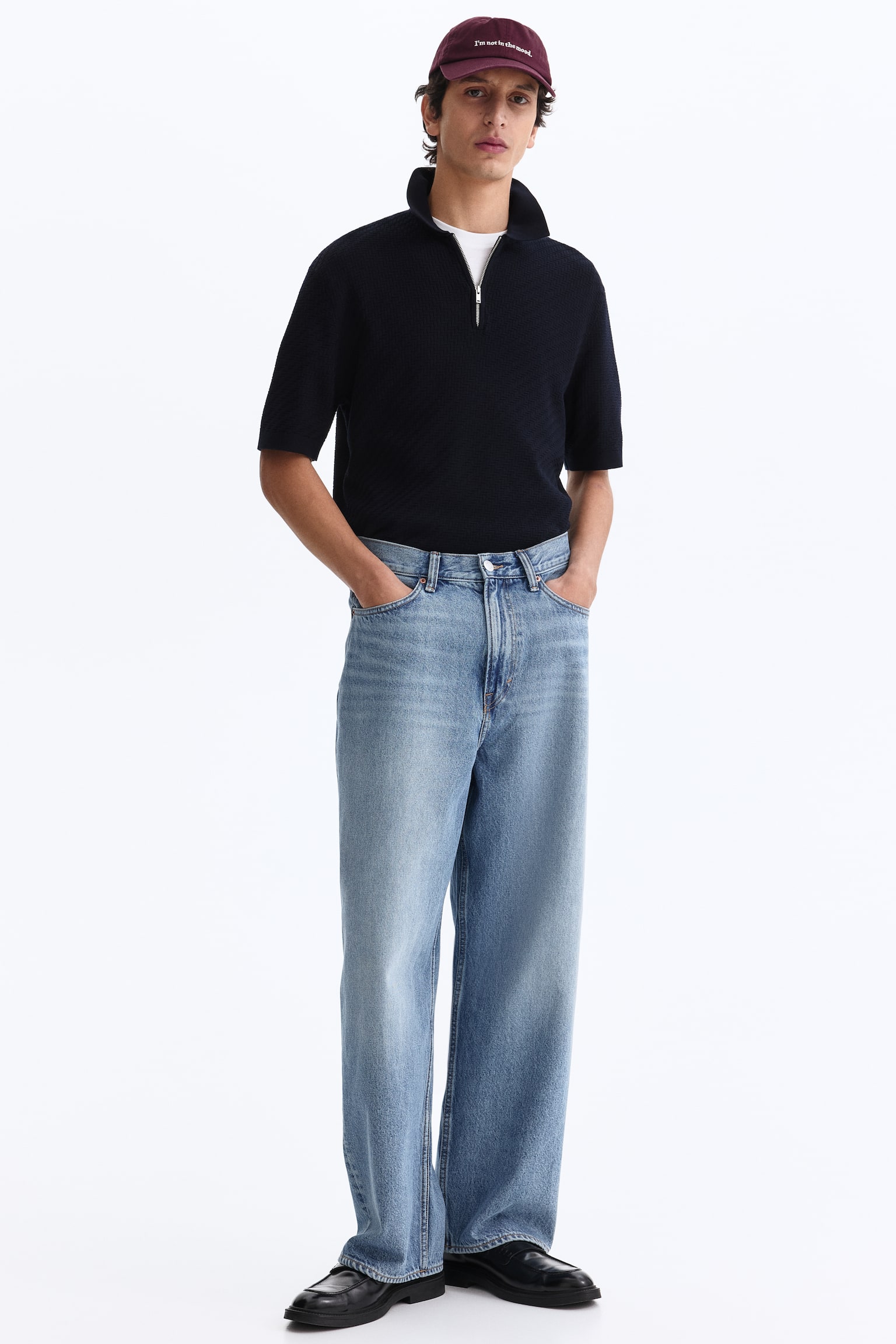 Playera polo Slim Fit - Azul marino/Beige - 5