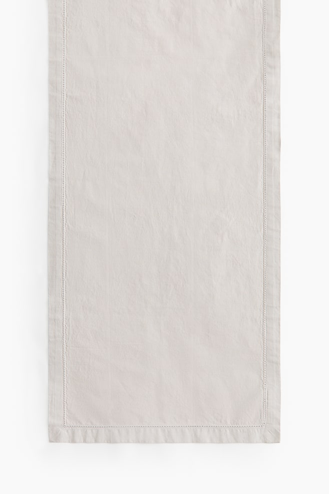 Cotton table runner - Light beige/White/Light khaki green/Dusty blue/Light pink - 1