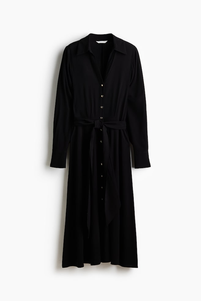 Shirt Dress - Black/Navy blue - 1