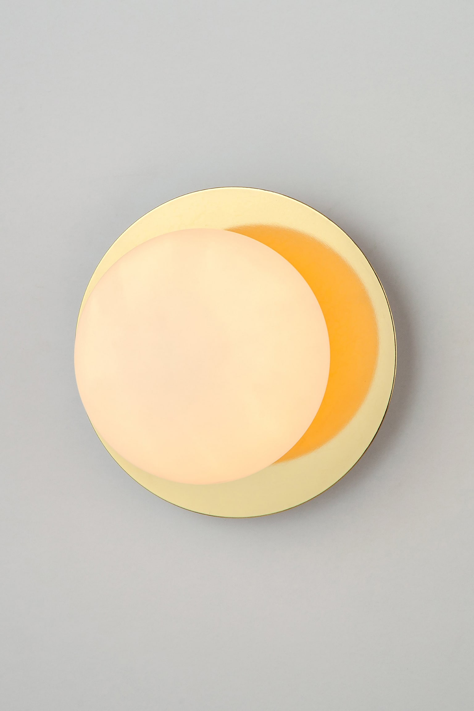 Opal Disk Wall Light - Gold/Dark Grey - 5