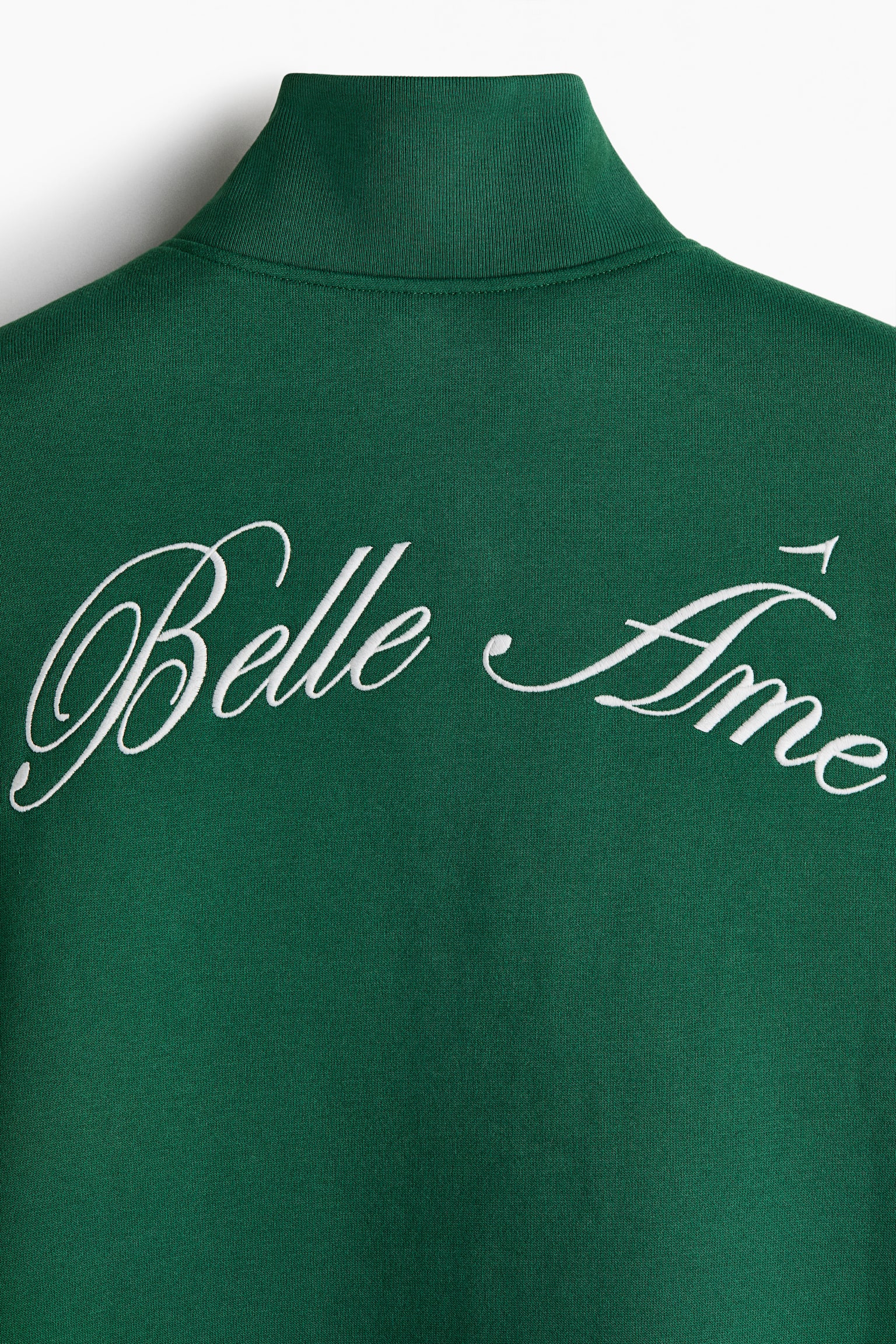Motif-detail zip-top sweatshirt - Dark green/Belle Âme - 6