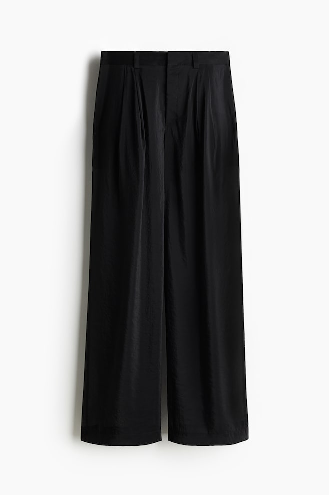 Pantalón con pinzas - Negro - 1
