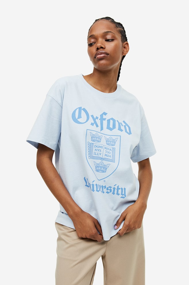 Oversized printed T-shirt - Light blue/Oxford University/Black/Kurt Cobain/Dark grey/Grateful Dead/Black/Wednesday - 1