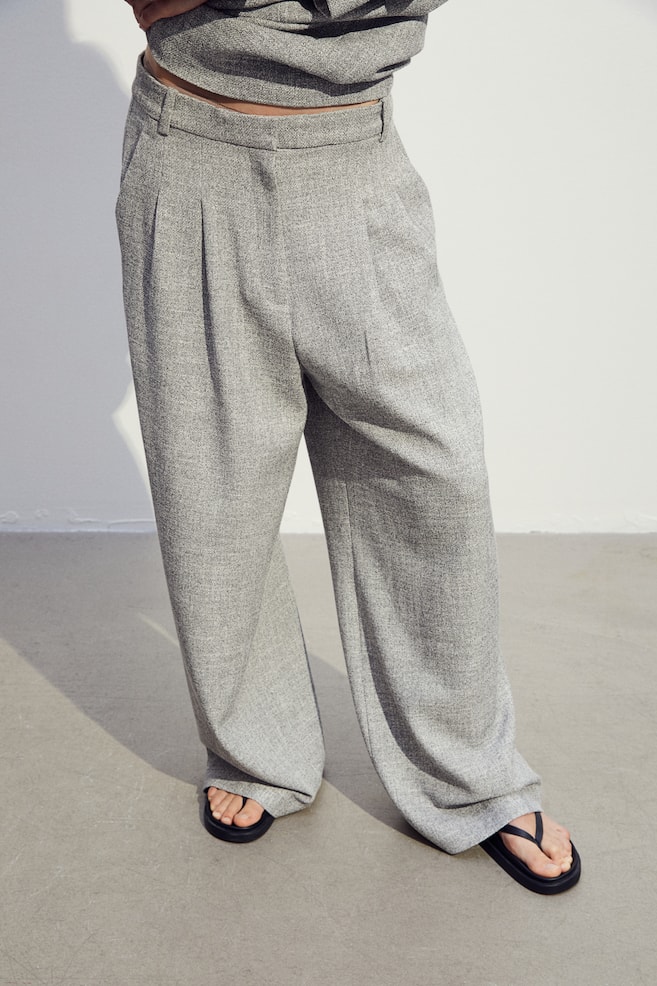 Wide trousers - Grey marl/Black/Beige/Dark beige/Checked/dc/dc/dc/dc/dc - 5
