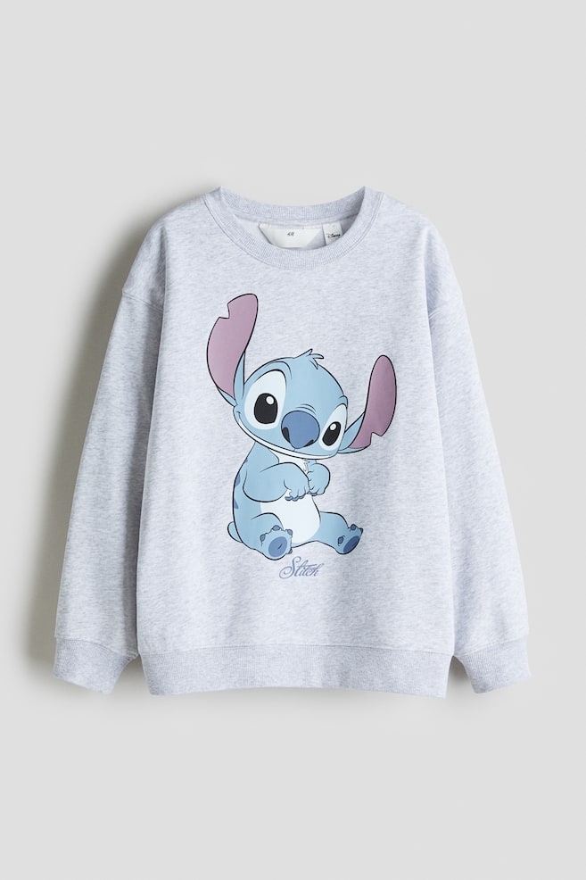 Sudadera estampada - Gris jaspeado/Lilo y Stitch - 1