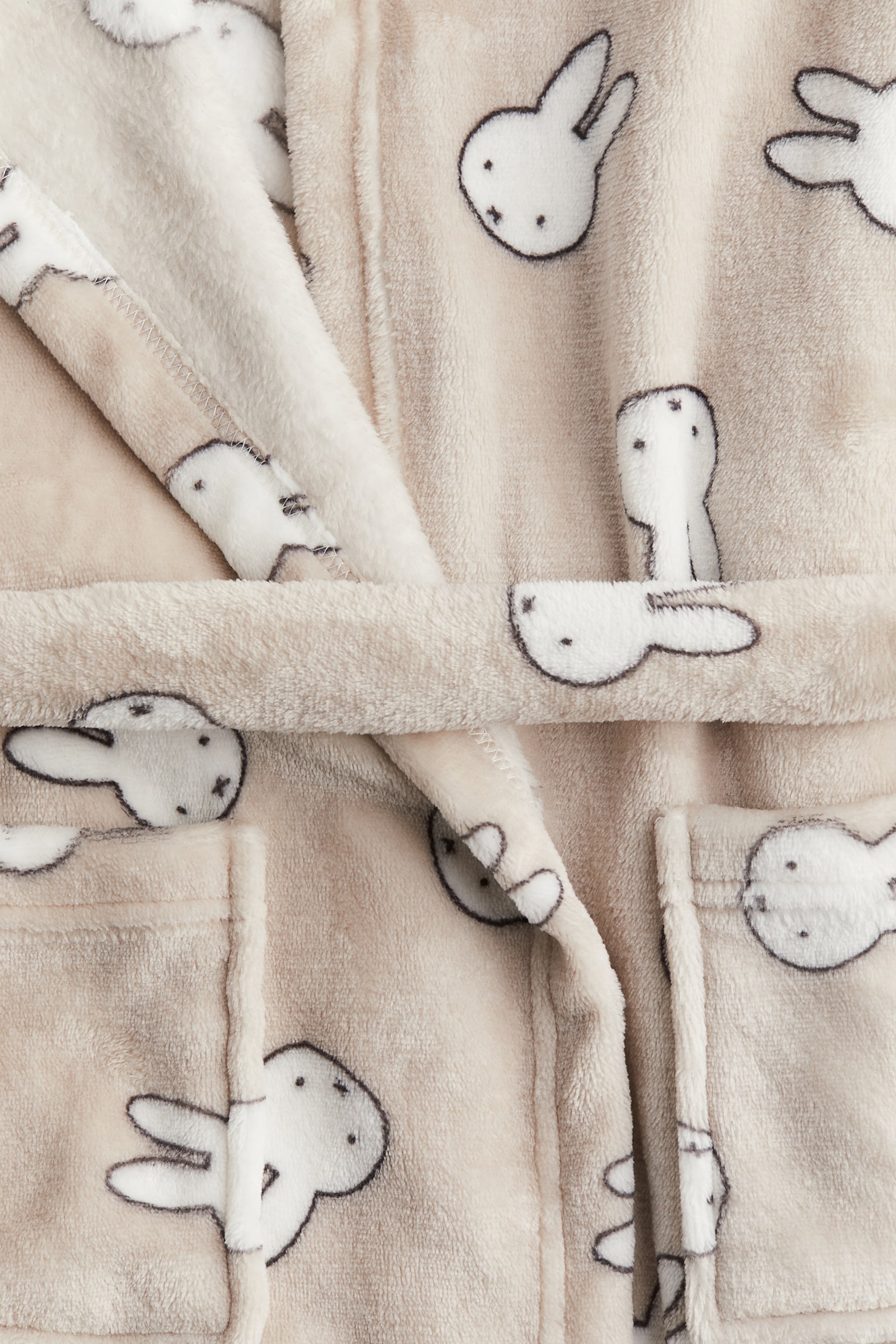 Morgonrock i fleece - Ljusbeige/Miffy - 3