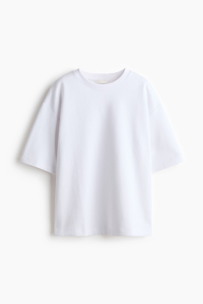 T-shirt en interlock - Blanc/Rose ancien clair/Blanc/Violet ancien/Noir/Violet foncé - 1