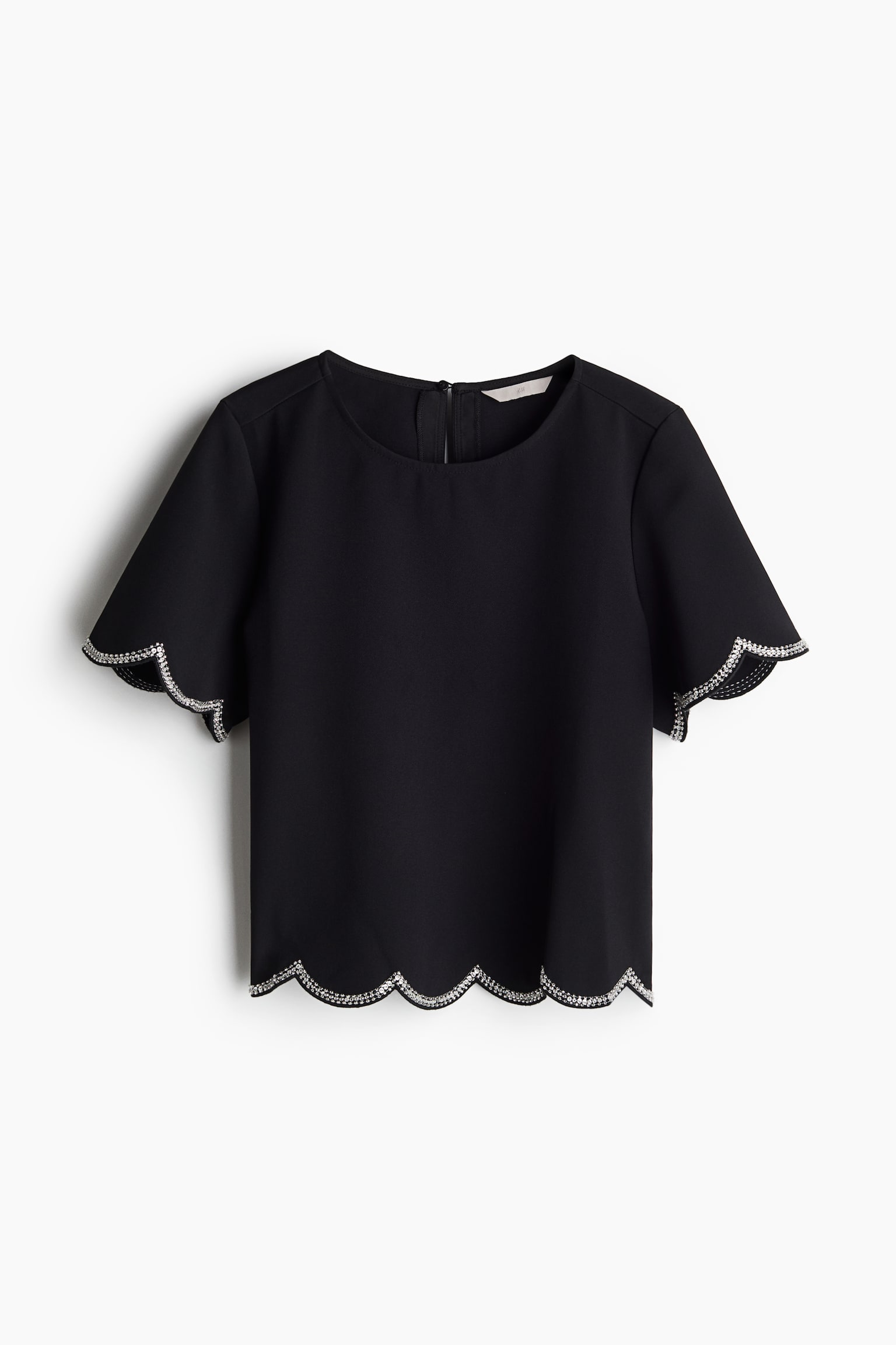 Embellished blouse - Black - 2