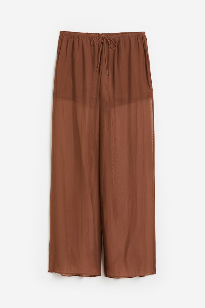 Szerokie spodnie - Brązowy - 2