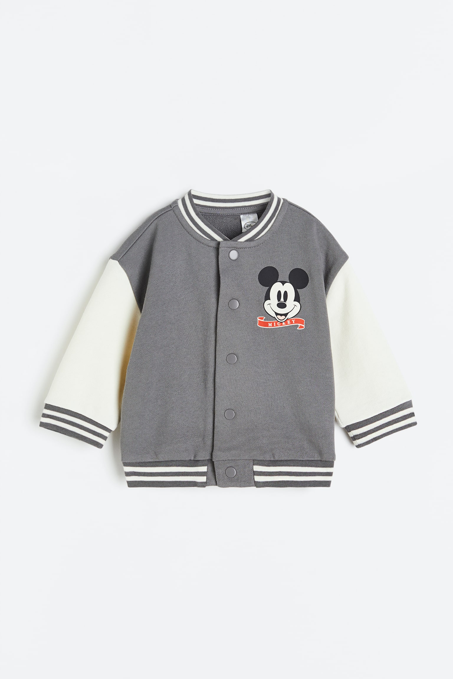 Print Baseball Jacket - Grey/Mickey Mouse/Dark grey/SmileyWorld®/White/Mickey Mouse/Dark blue/Mickey Mouse - 1