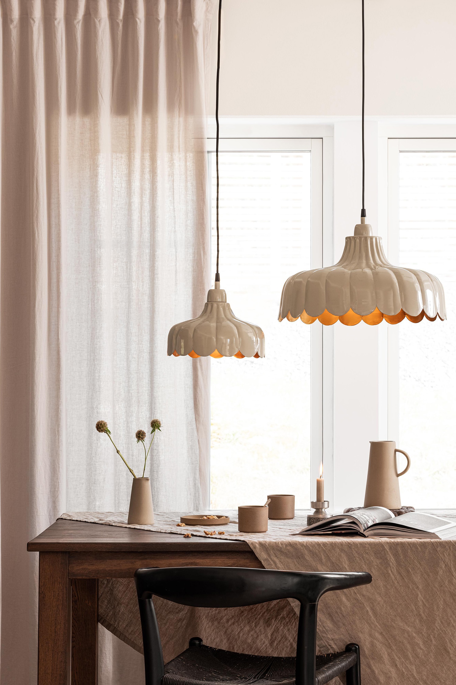 Wells Hanglamp 24cm - Naturel/Zwart/Groen/Roze/Bruin