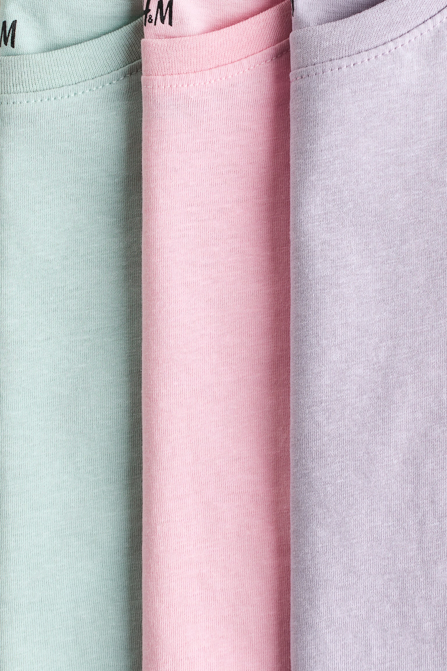 3er-Pack T-Shirts - Helllila/Hellrosa/Hellbeige/Leopardenprint/Hellrosa/Weiss/Rosa/Herzen/Weiss/Fliederfarbene Herzen/Weiss/Polka Dots - 2