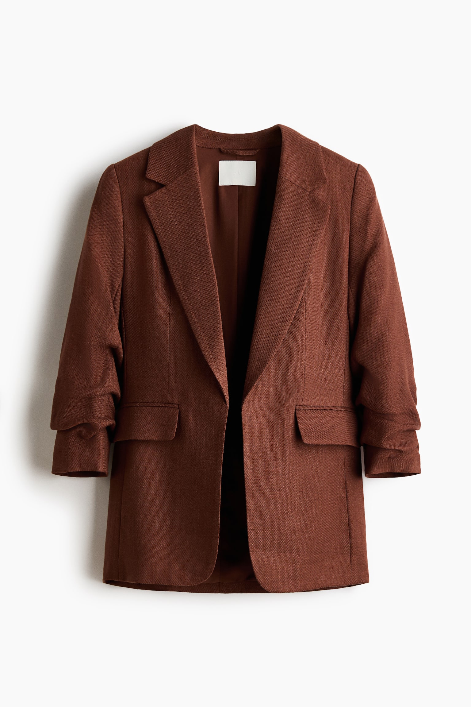 Gathered-sleeve Jacket - Rust red