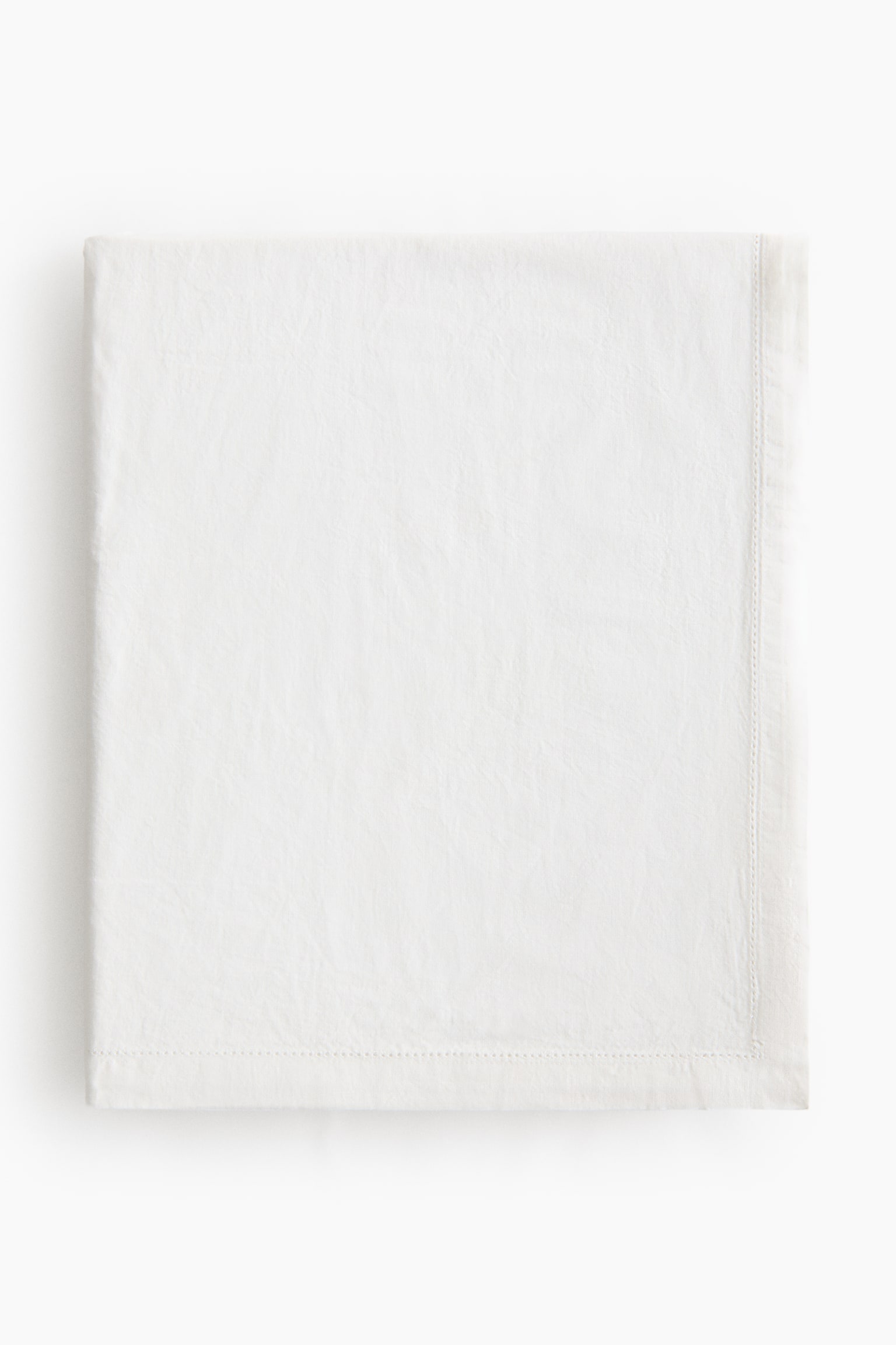 Cotton tablecloth - White/Light beige - 1