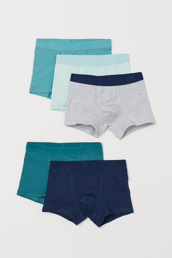 5-pack boxer shorts - Dark turquoise/Black/Black/Grey/Mint green/Blue/dc - 1