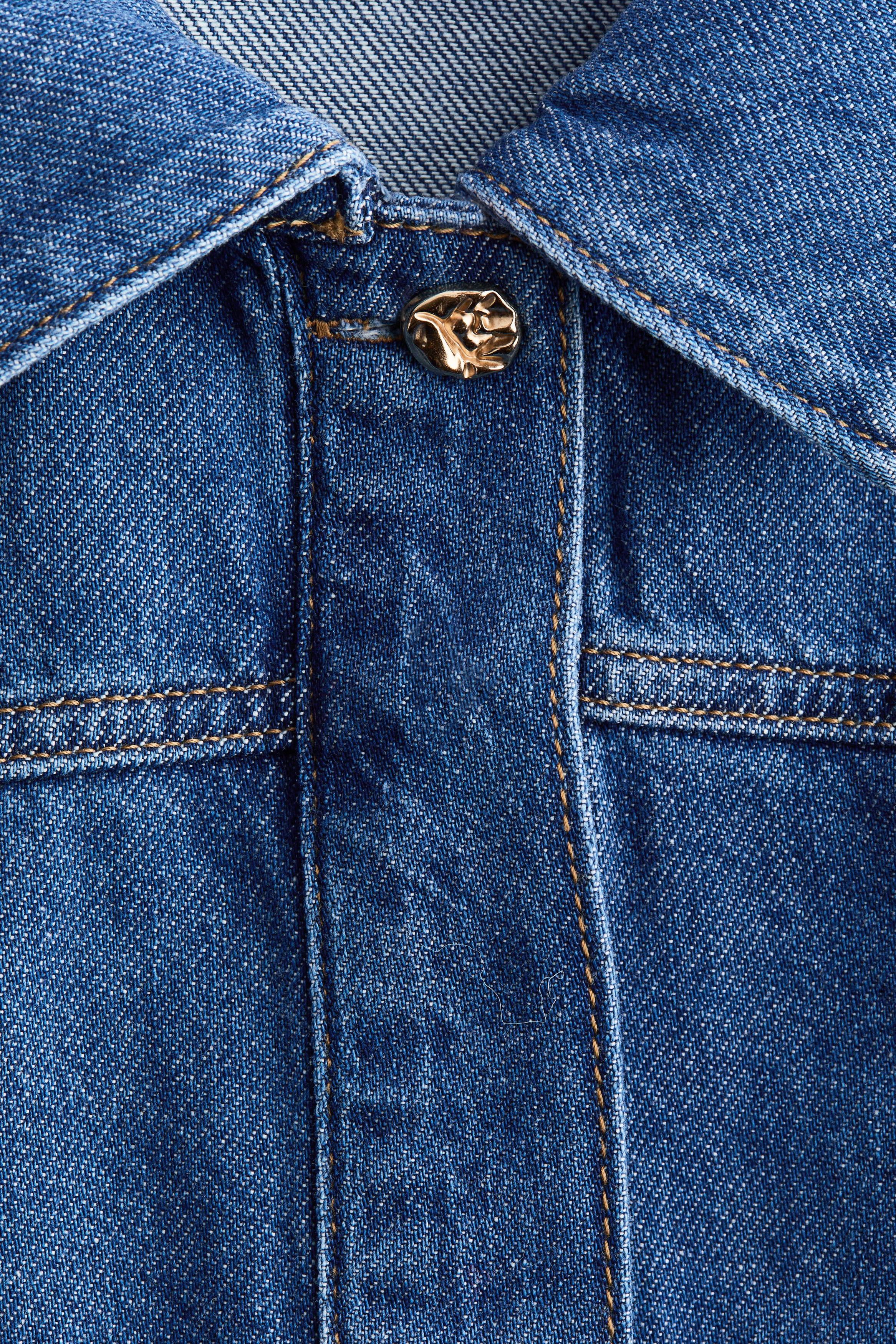 Denim popover shirt