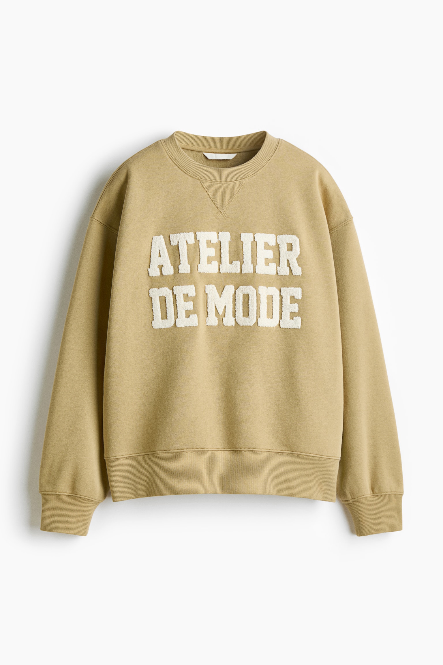 Женская толстовка H&M Sweatshirt with Motif, цвет: Бежевый — фото 1