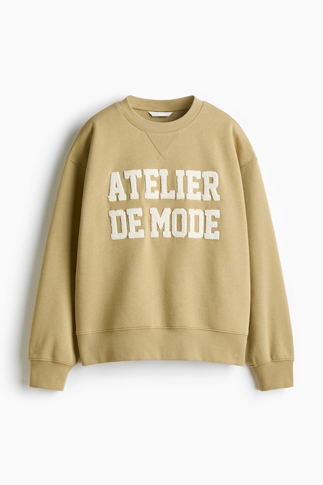 Sweatshirt with Motif - Beige/Atelier/Light pink/Pilates/Gray melange/Alto Mare/Dark green/Chicago - 1