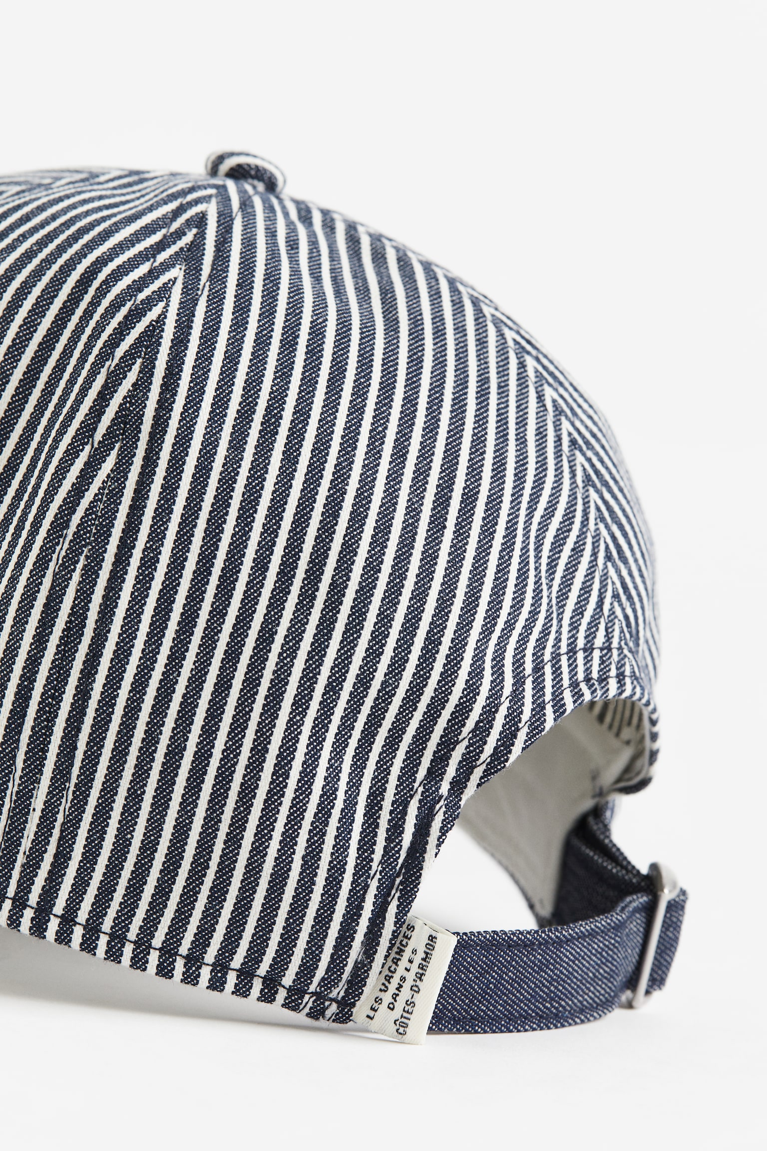 Twill cap - Blue/White striped - 2