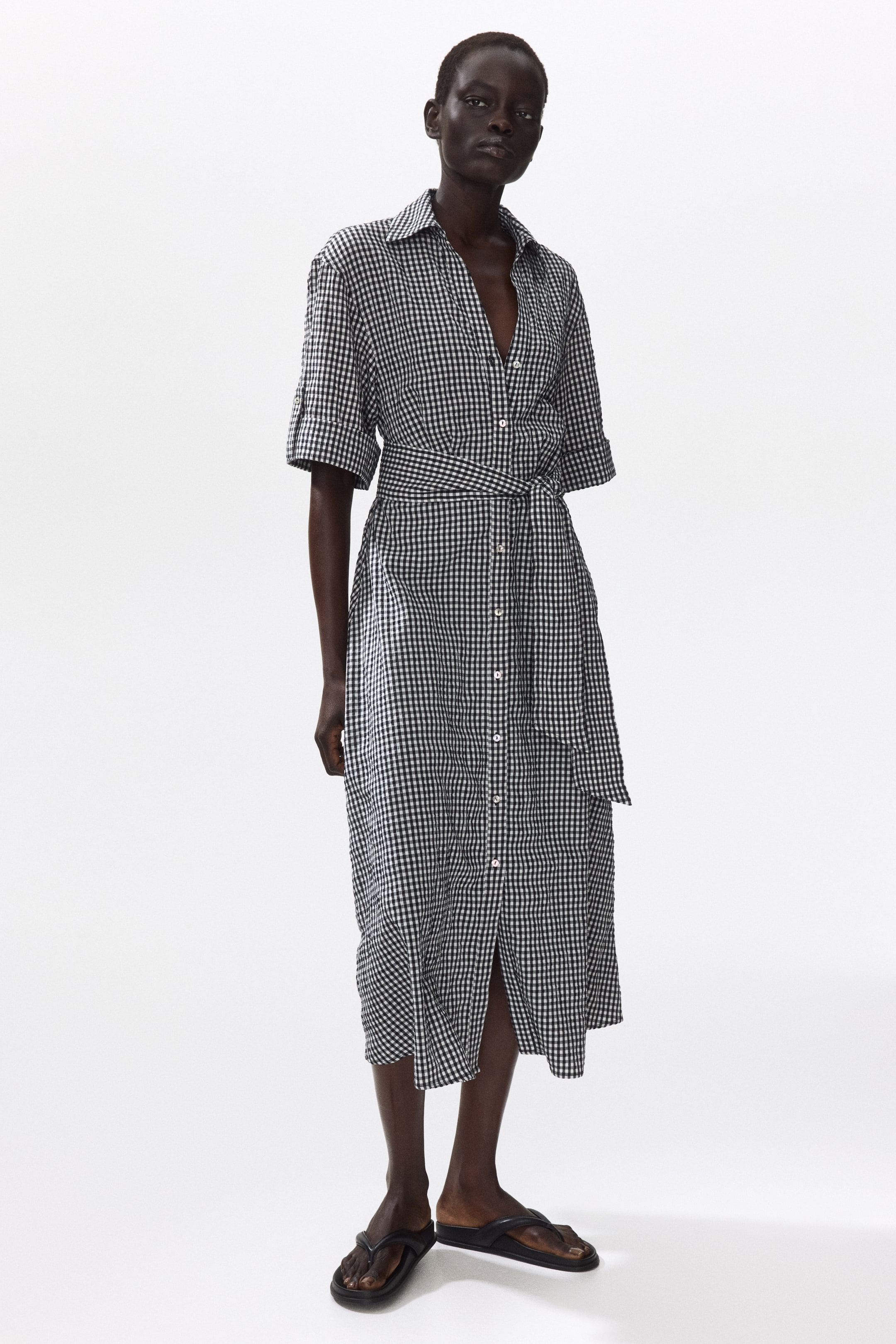 Tie-Belt Dress
