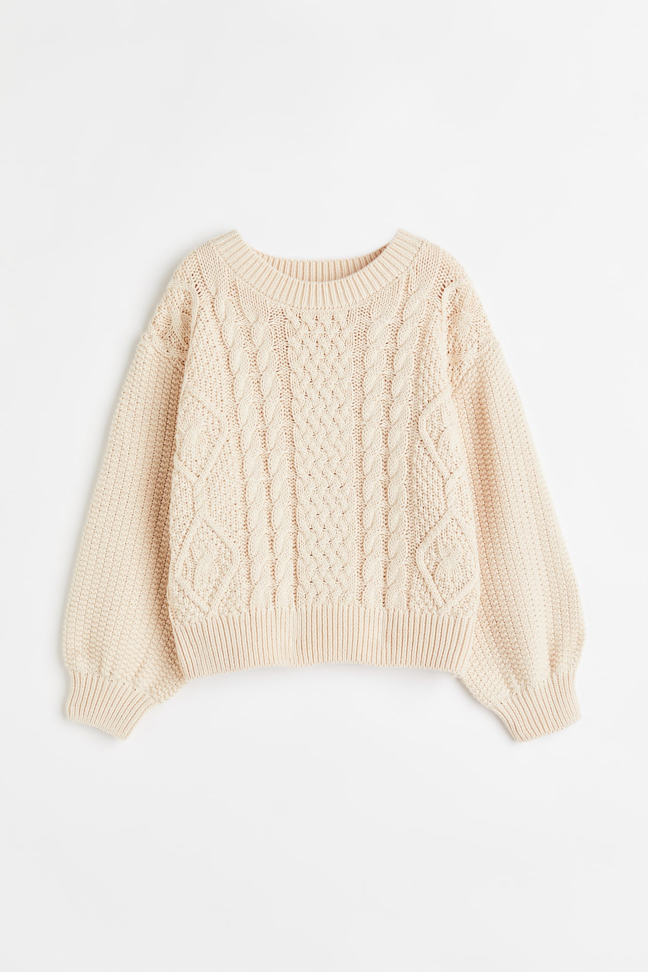 ケーブルニットセーター - ライトベージュ - Kids | H&M JP