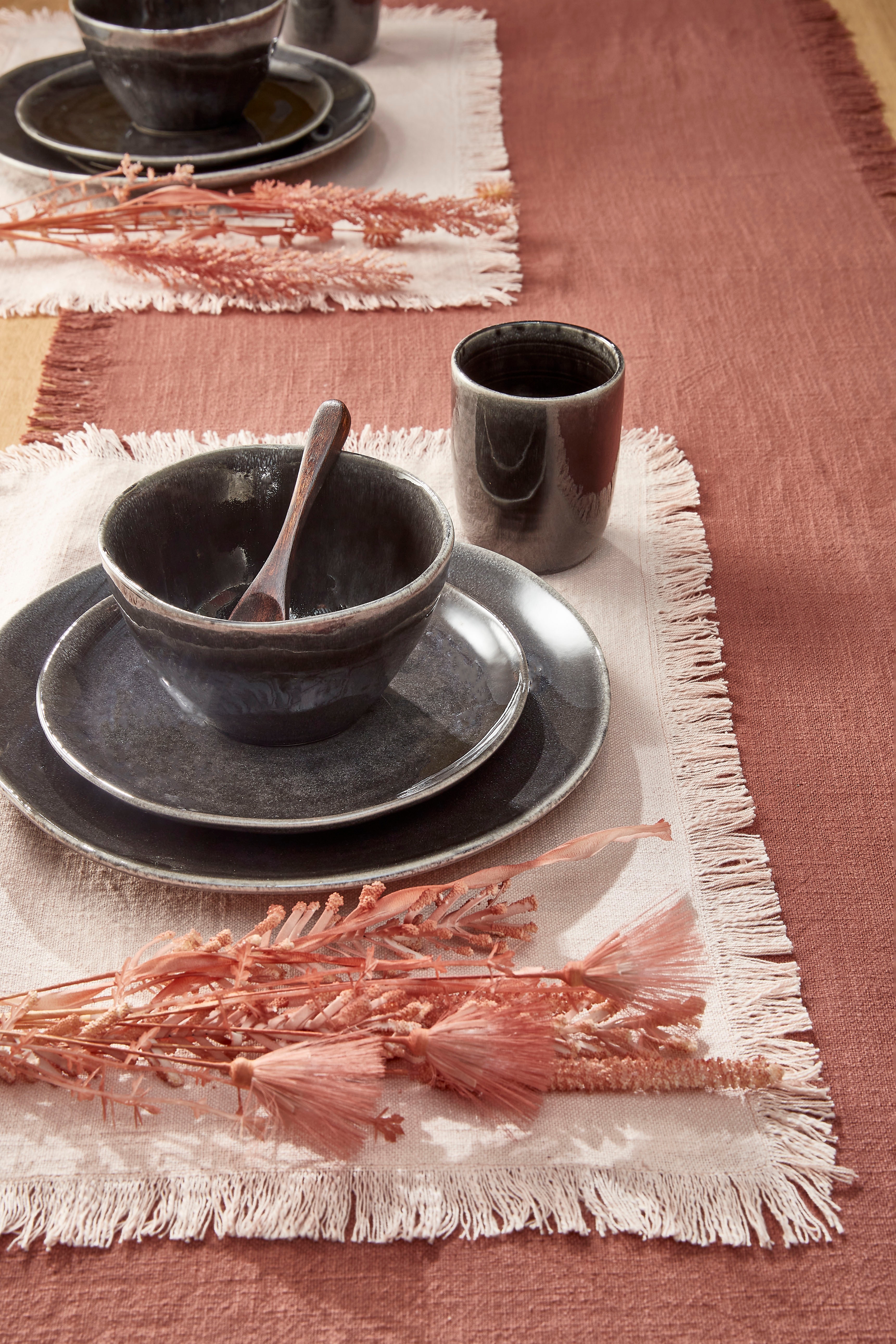 Pack de 16 conjunto de jantar - Preta/Verde