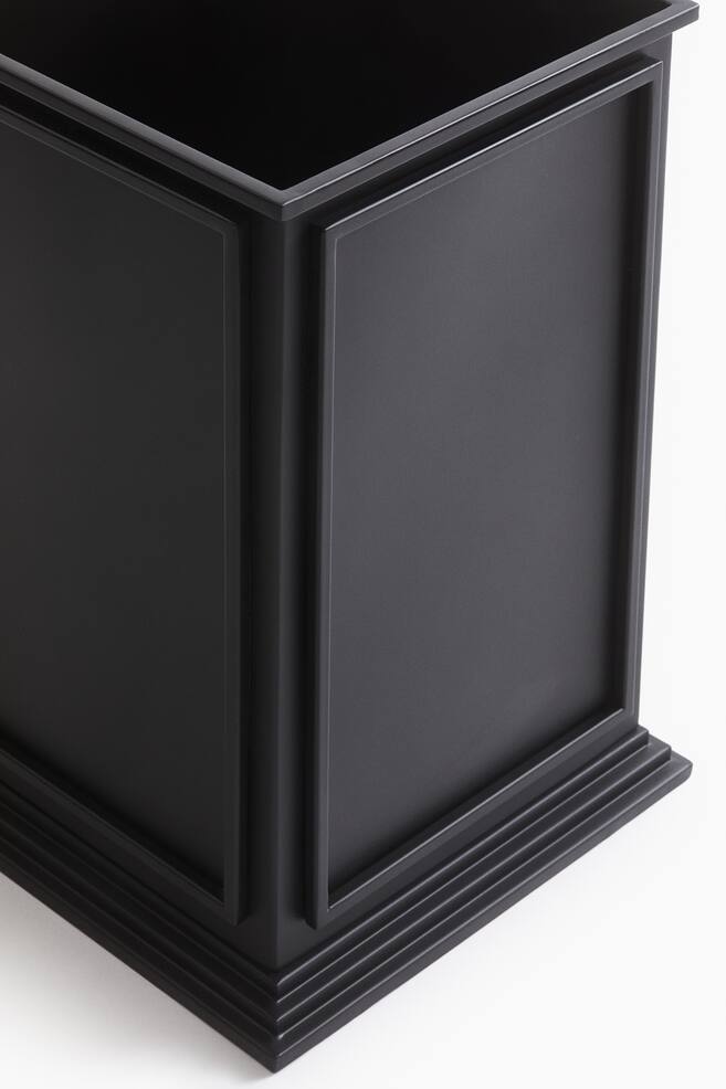 Maceta alta de metal - Negro - 3