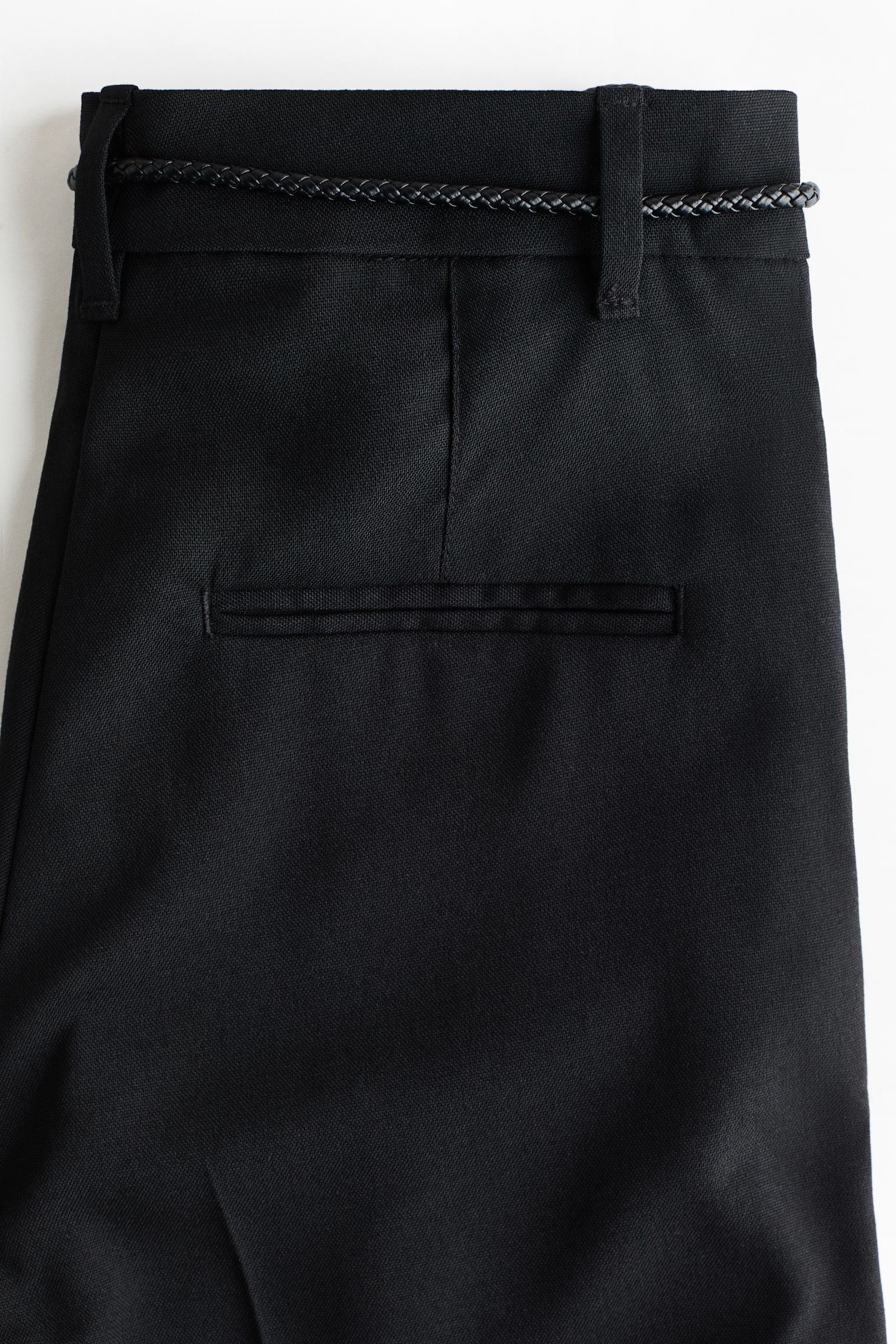 Pantalon droit avec ceinture - Noir - 6