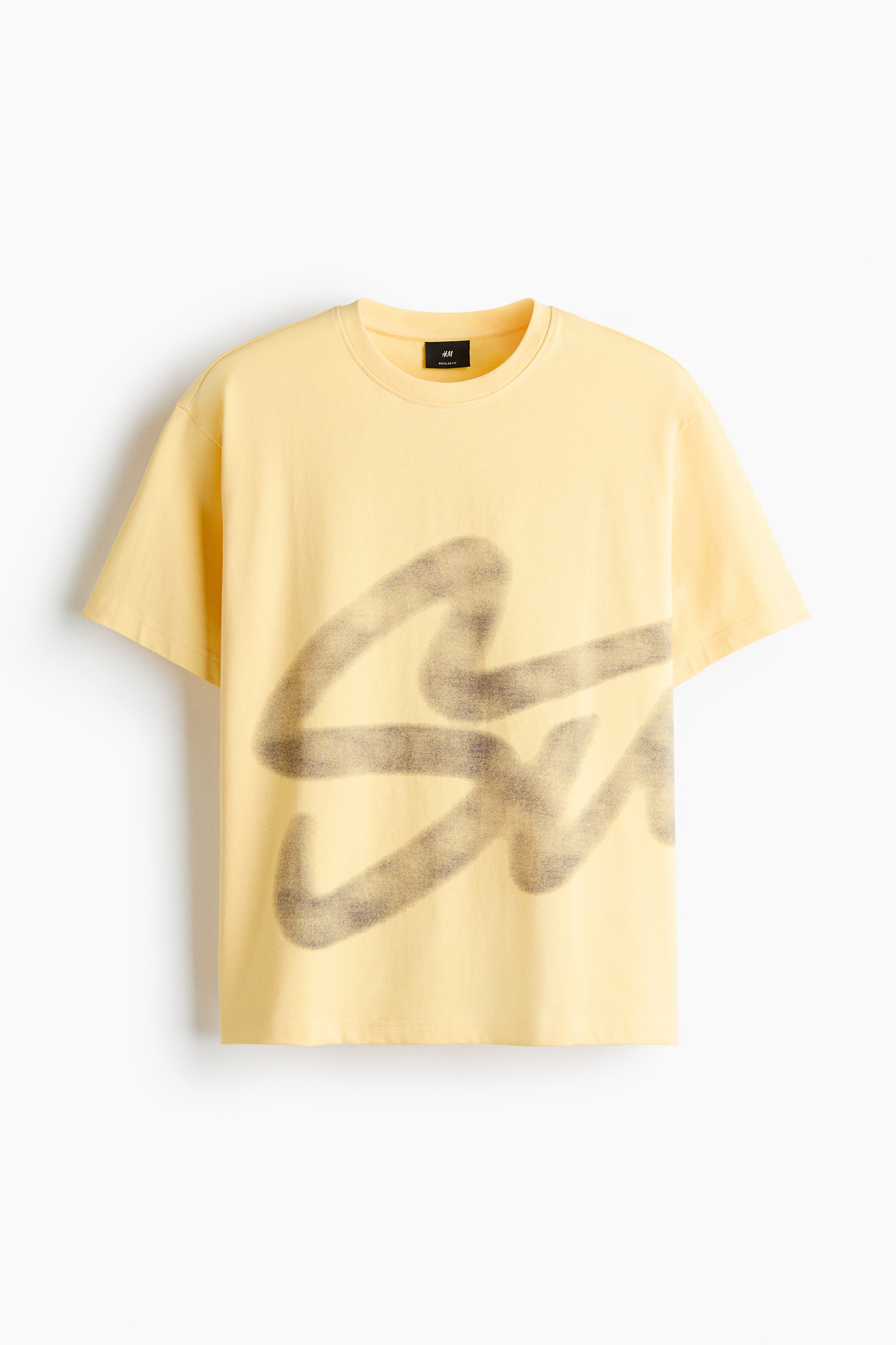 Regular Fit Printed cotton T-shirt - Light yellow/Surf/Dark blue/Surf
