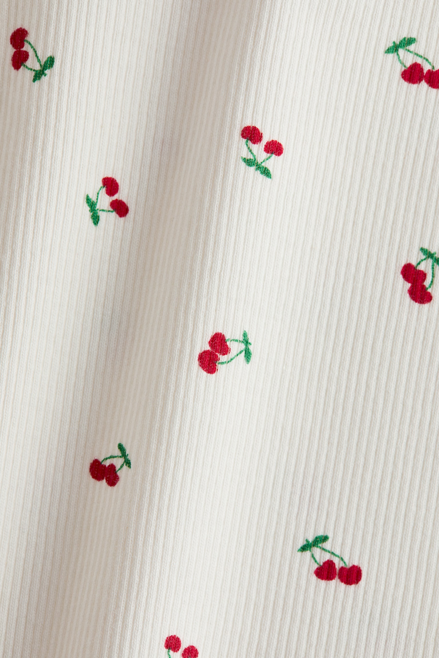 Ribbed jersey top - Cream/Cherries/Light blue/Floral/Navy blue/White striped - 2