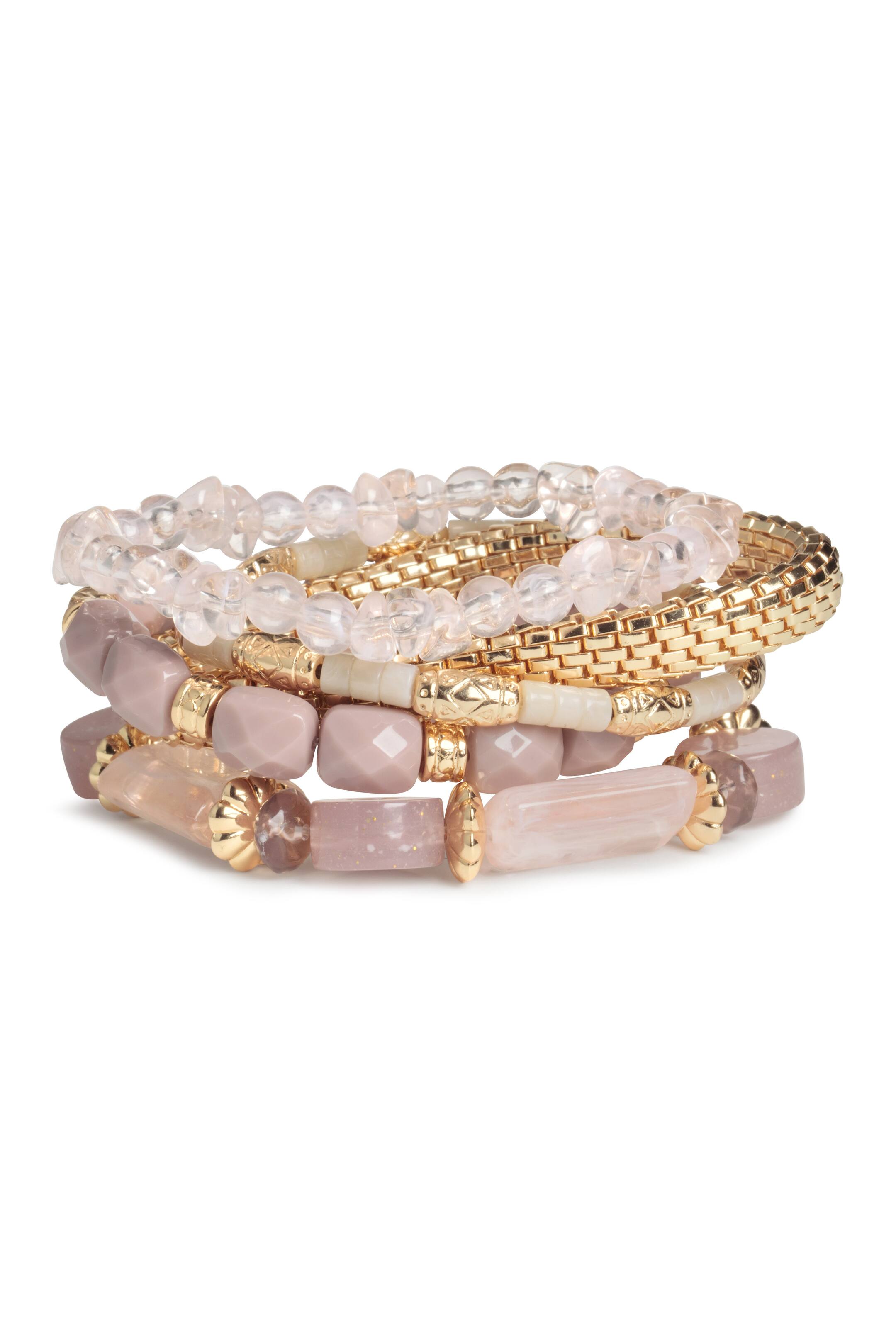 Ver imagem maior: Pulseiras elásticas, pack de 5 - Rosa claro - SENHORA | H&M PT 1