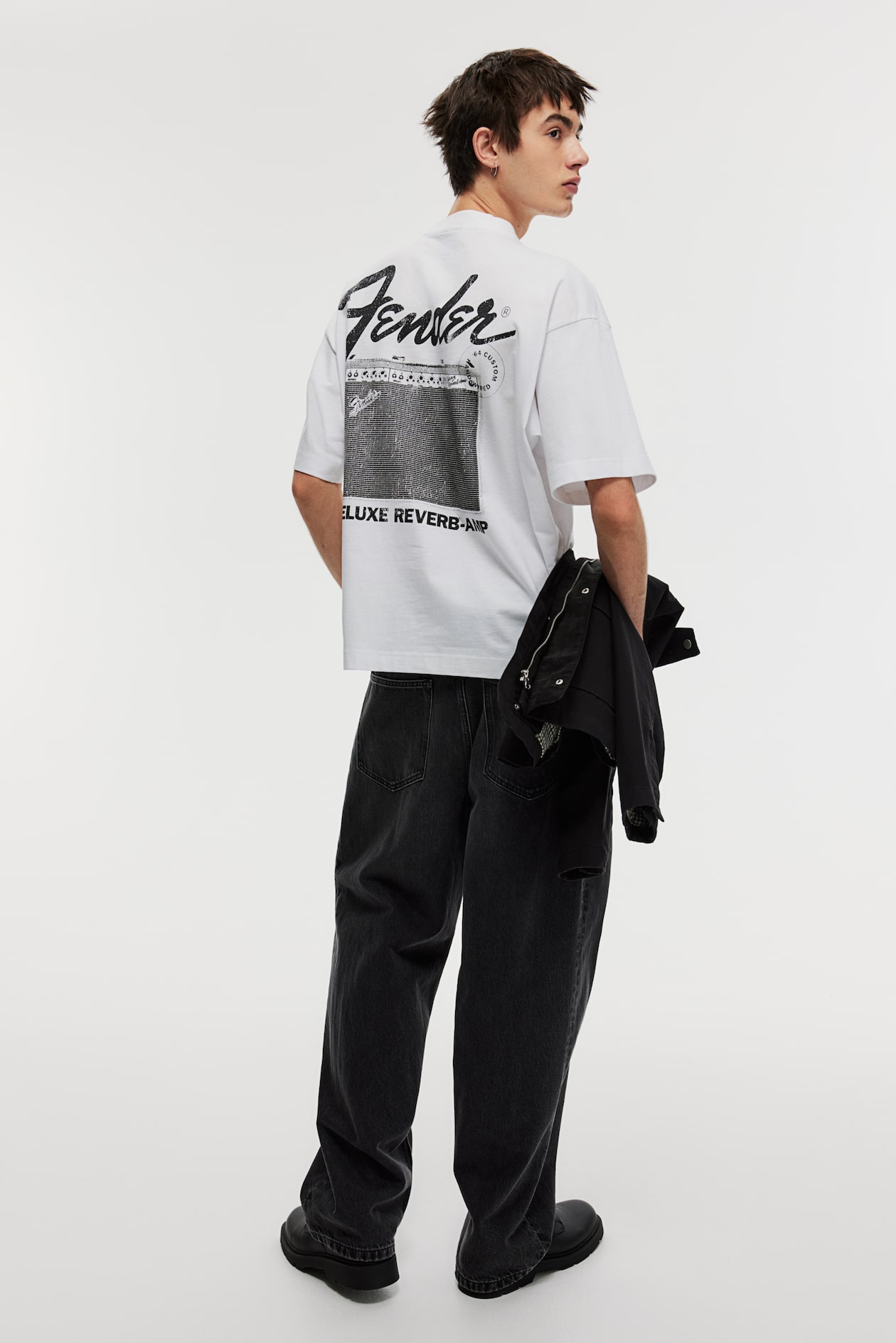 T-shirt Oversized Fit Bianco/Fender UOMO H&M IT