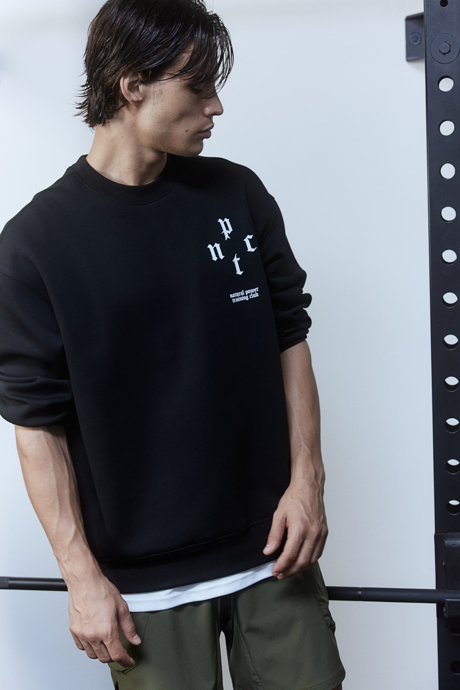 Loose Fit Sports sweatshirt in DryMove™ - Black - 3