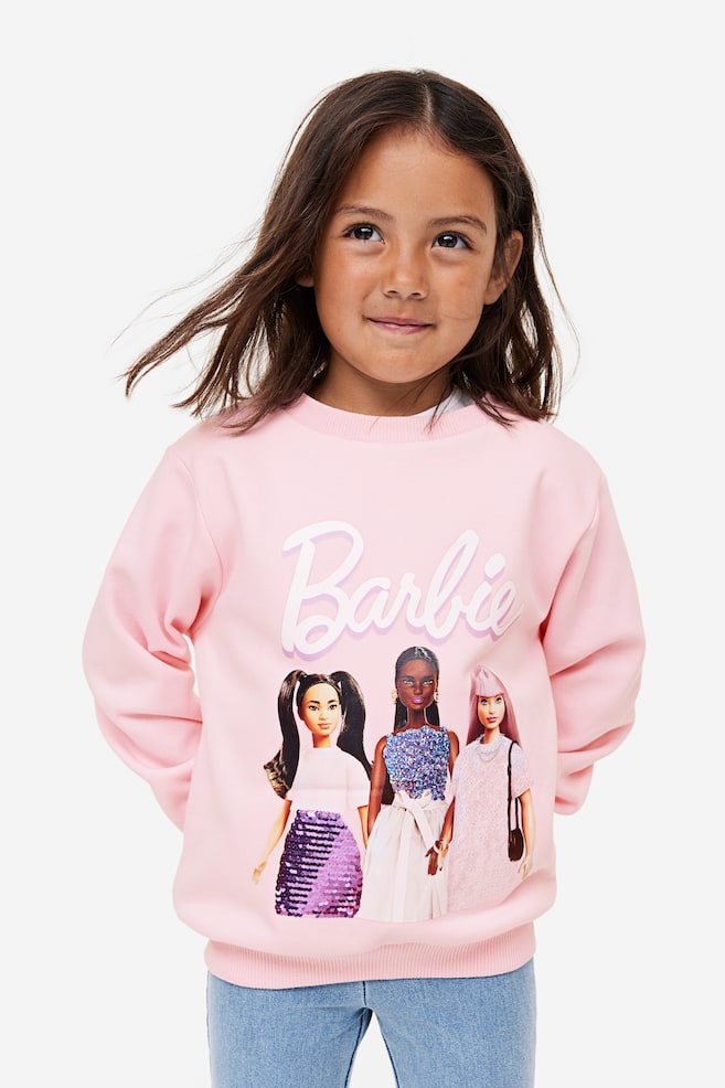 Sweatshirt med tryk - Lys rosa/Barbie/Lyslilla/Encanto/Lys beige/SmileyWorld®/Lys rosa/Frost/dc/dc - 2