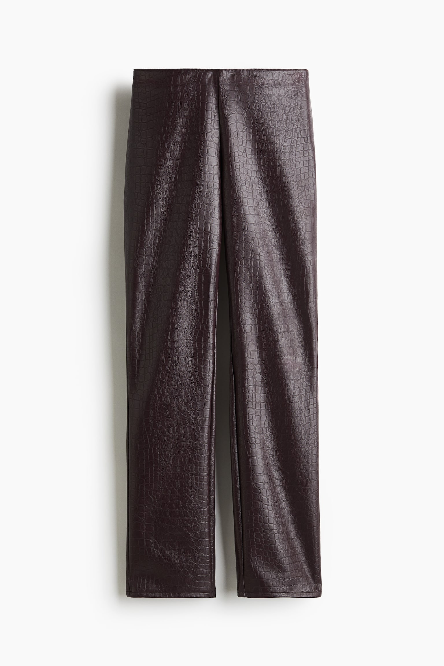 Straight coated trousers - Purple/Crocodile-patterned/Black/Crocodile-patterned - 2