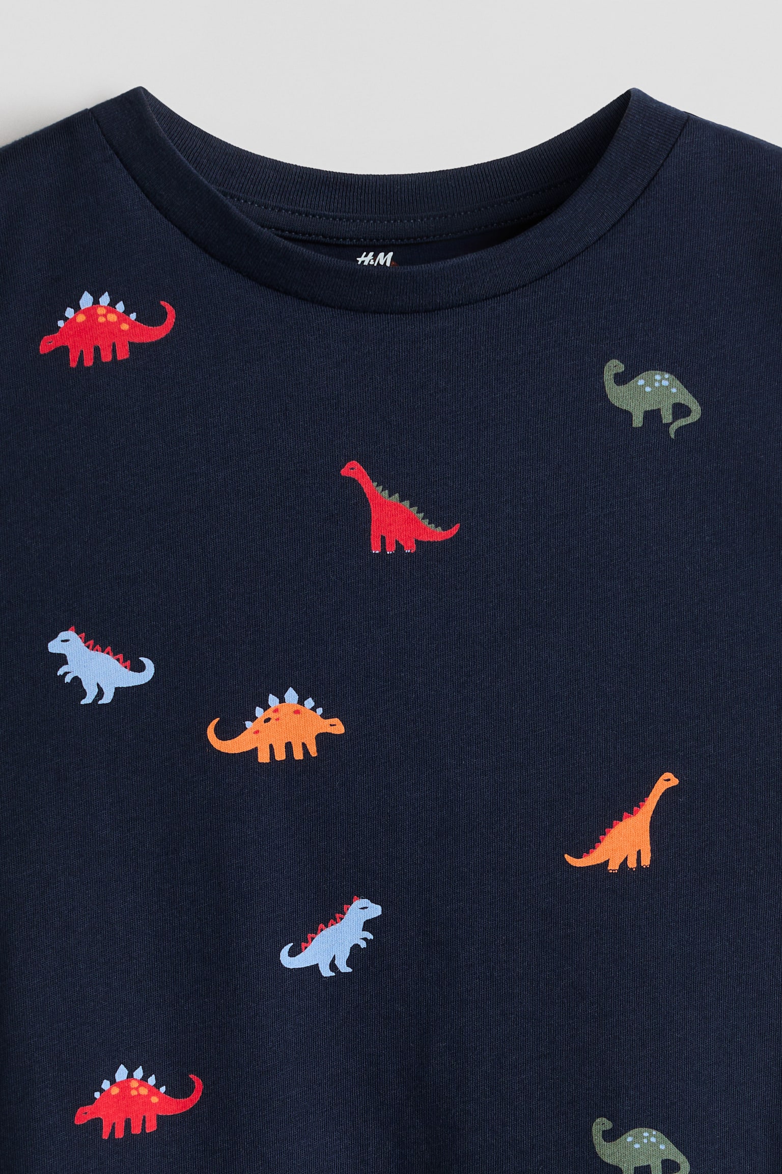 Детские топы H&M 2-pack Cotton Tank Tops, цвет: Тёмно-синий / Dinosaurs — фото 3