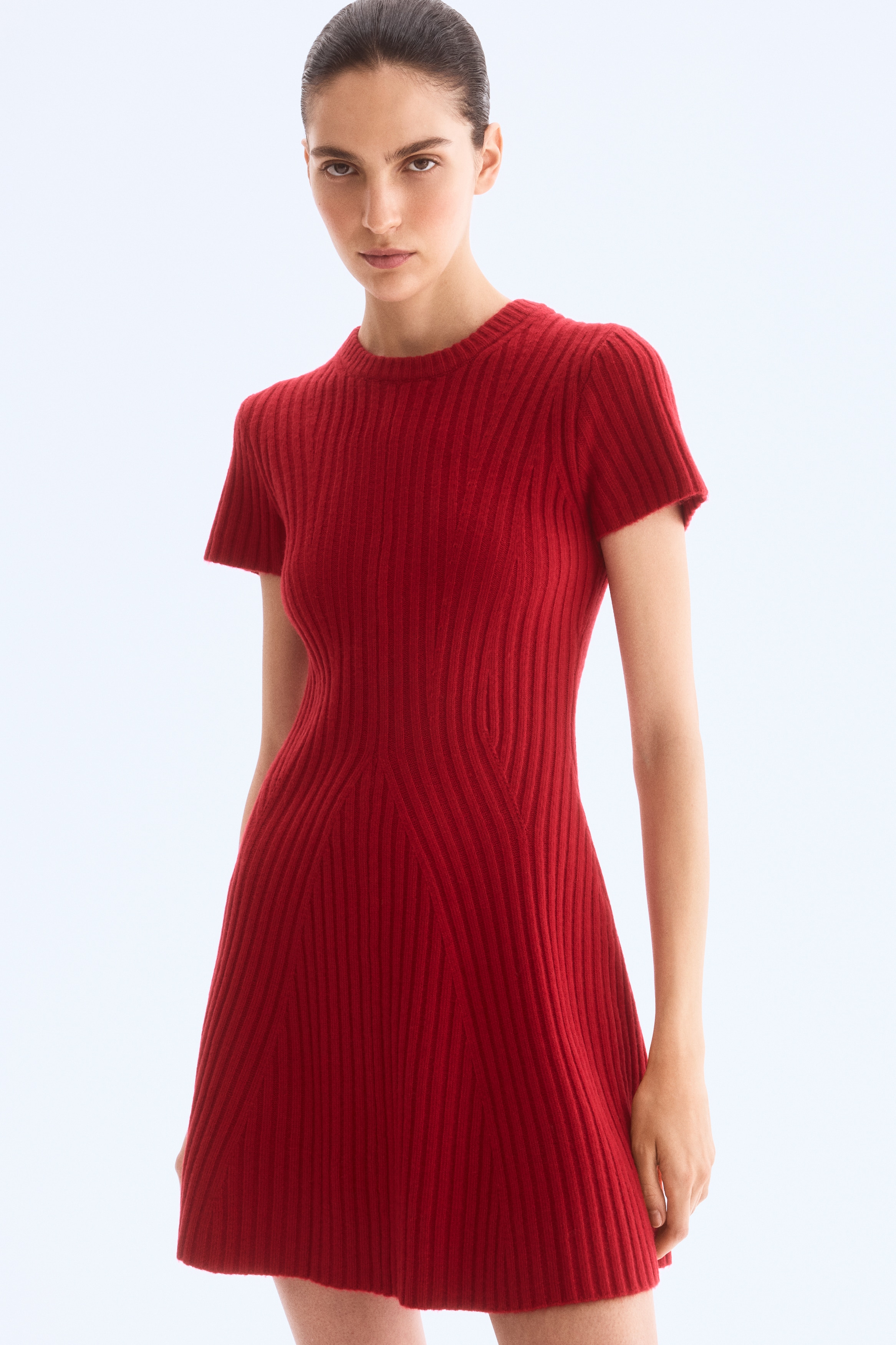 Rib-Knit Dress - Cream