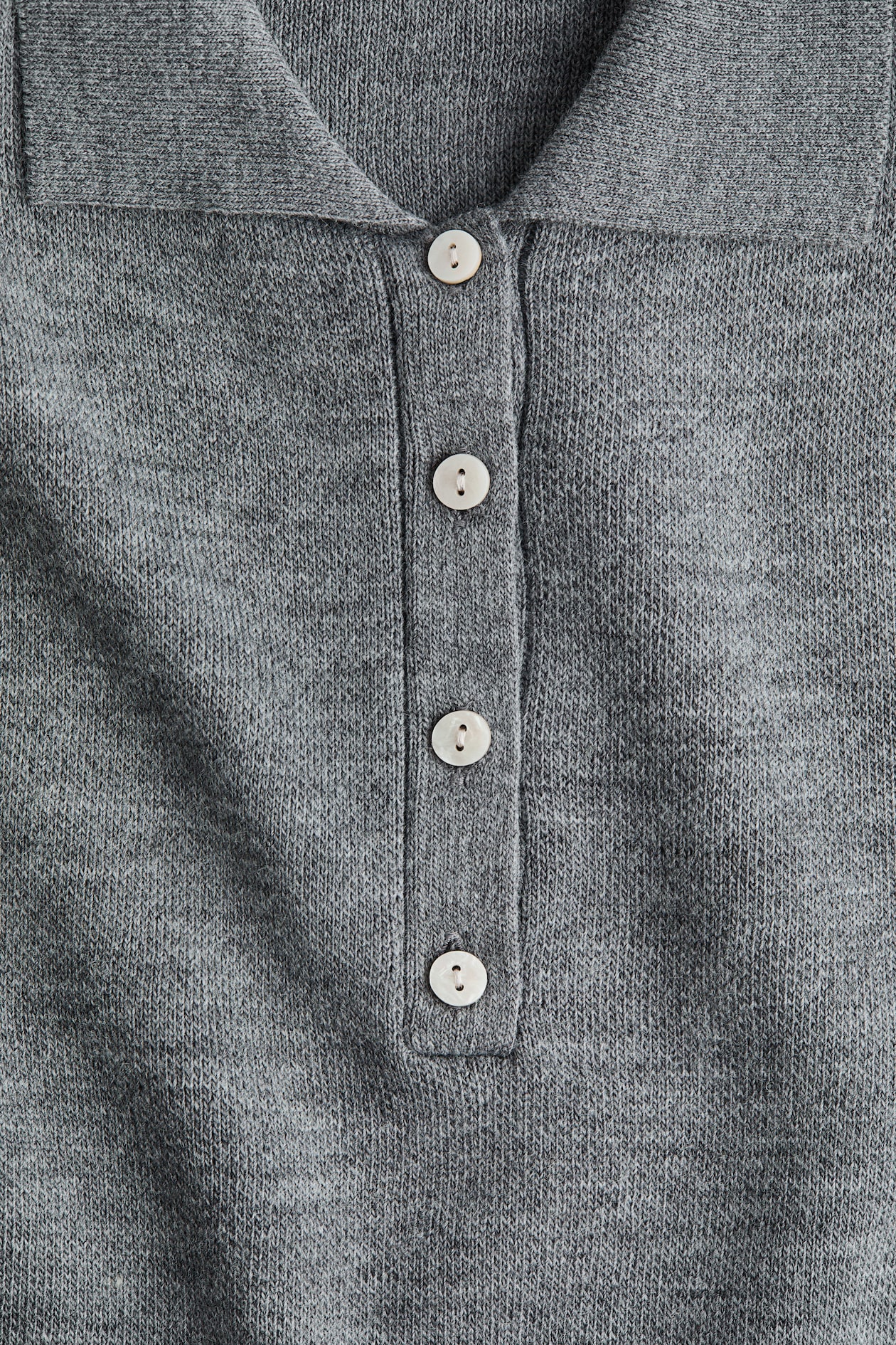 Shoulder-Pad Polo Sweater - image 2