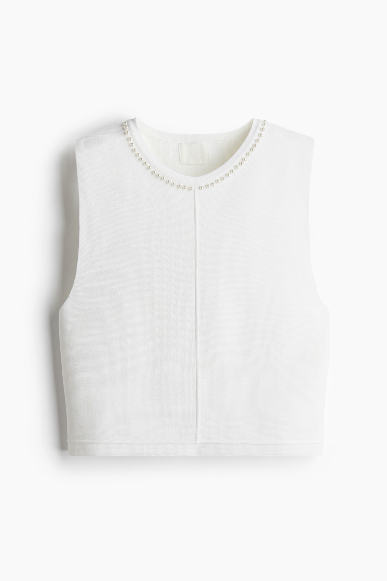 Bead-Embellished Sleeveless Top