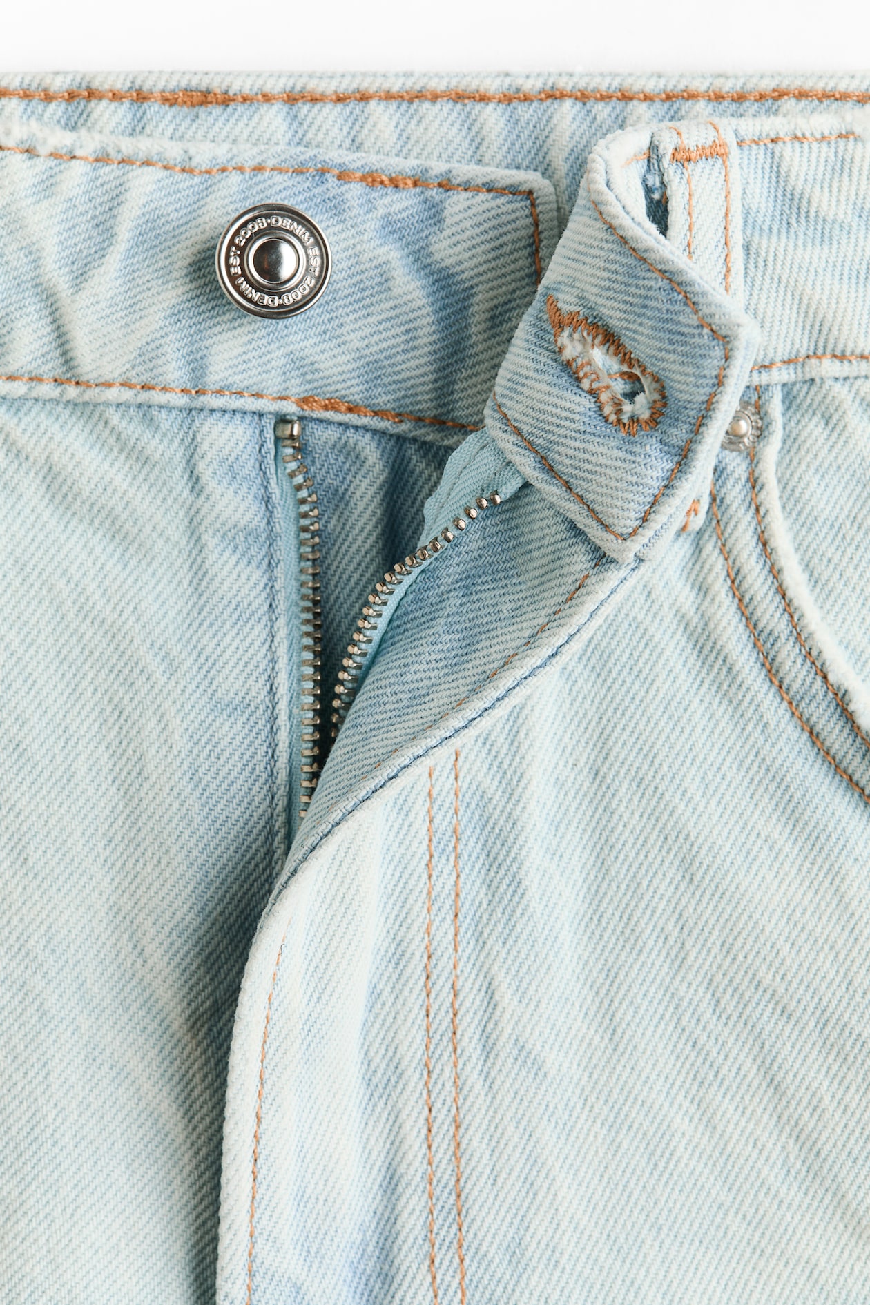 Distressed-Look Denim Shorts - image 3