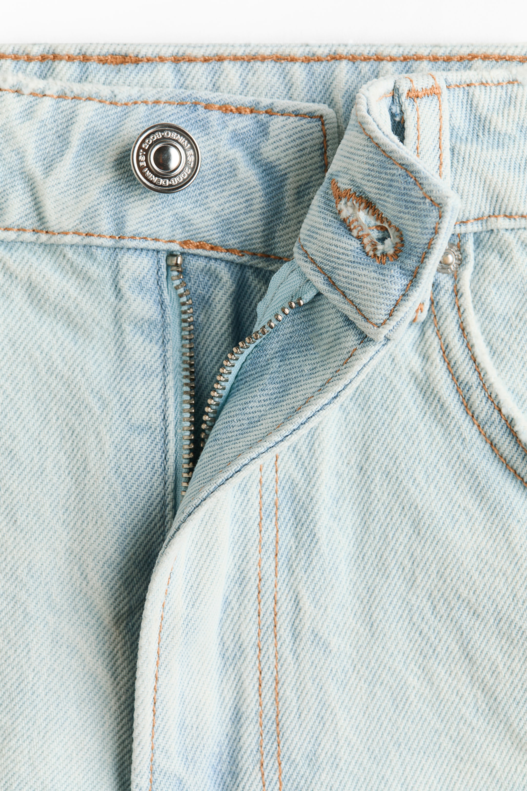 Distressed-Look Denim Shorts
