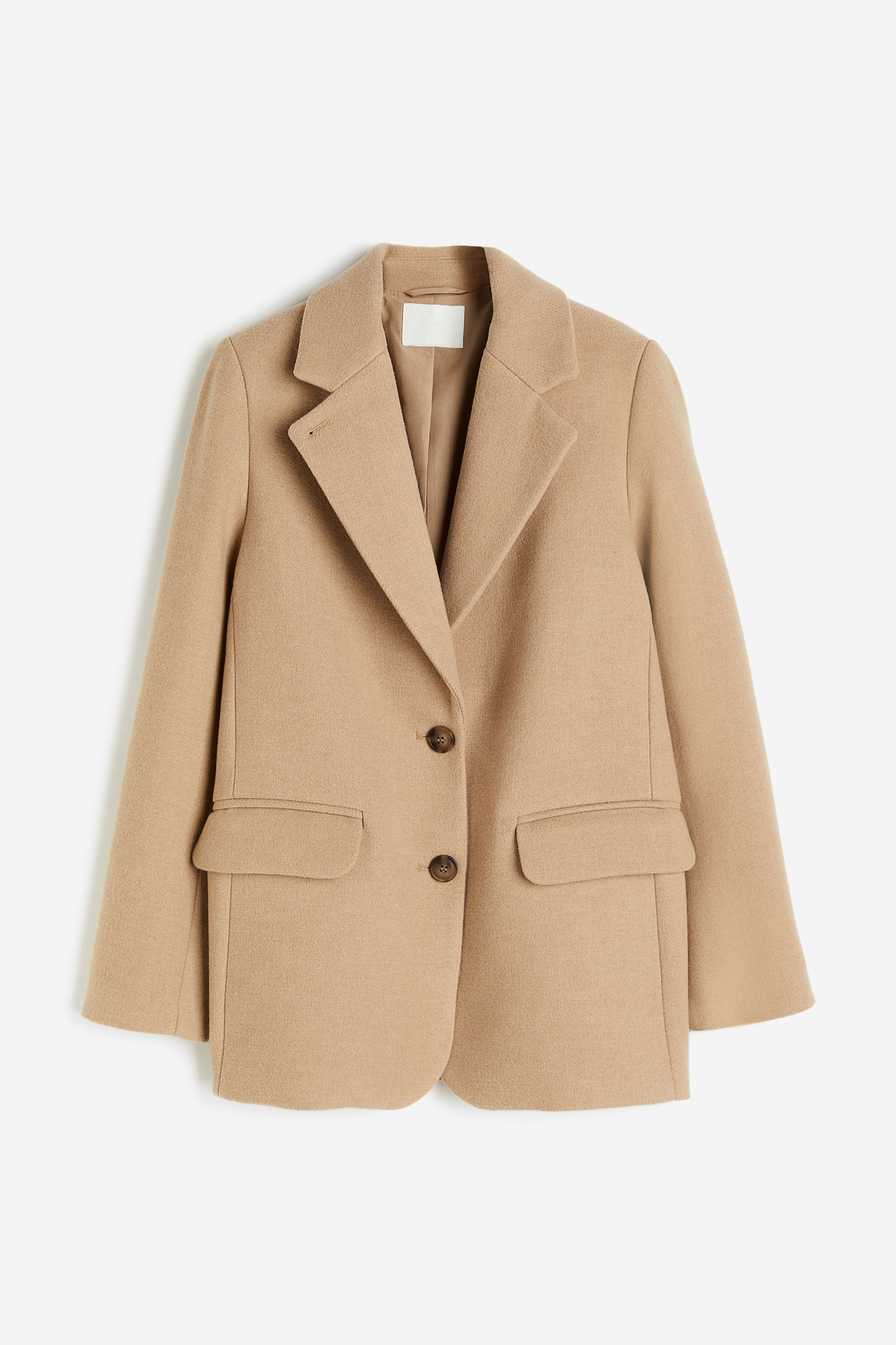 H and m beige jacket best sale