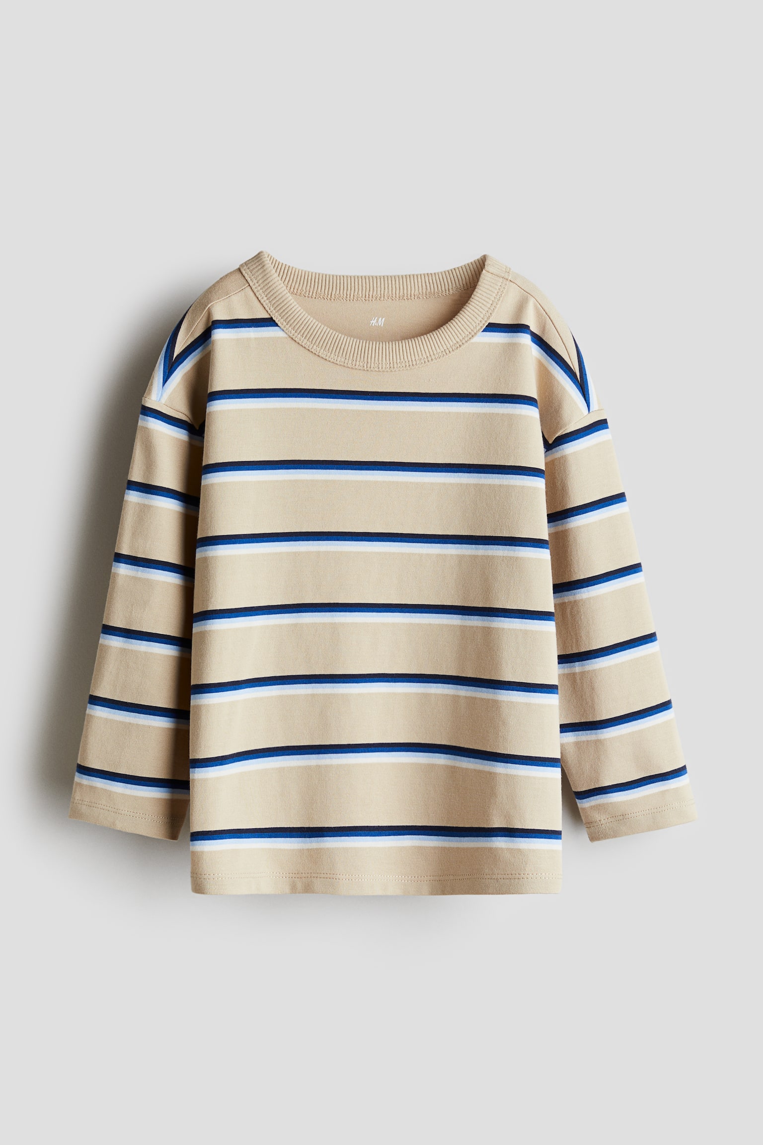 Long-sleeved T-shirt - Beige/Blue striped/Light yellow/Striped/Navy blue/Striped/Light grey/73/Red/Striped/Navy blue/Striped - 1