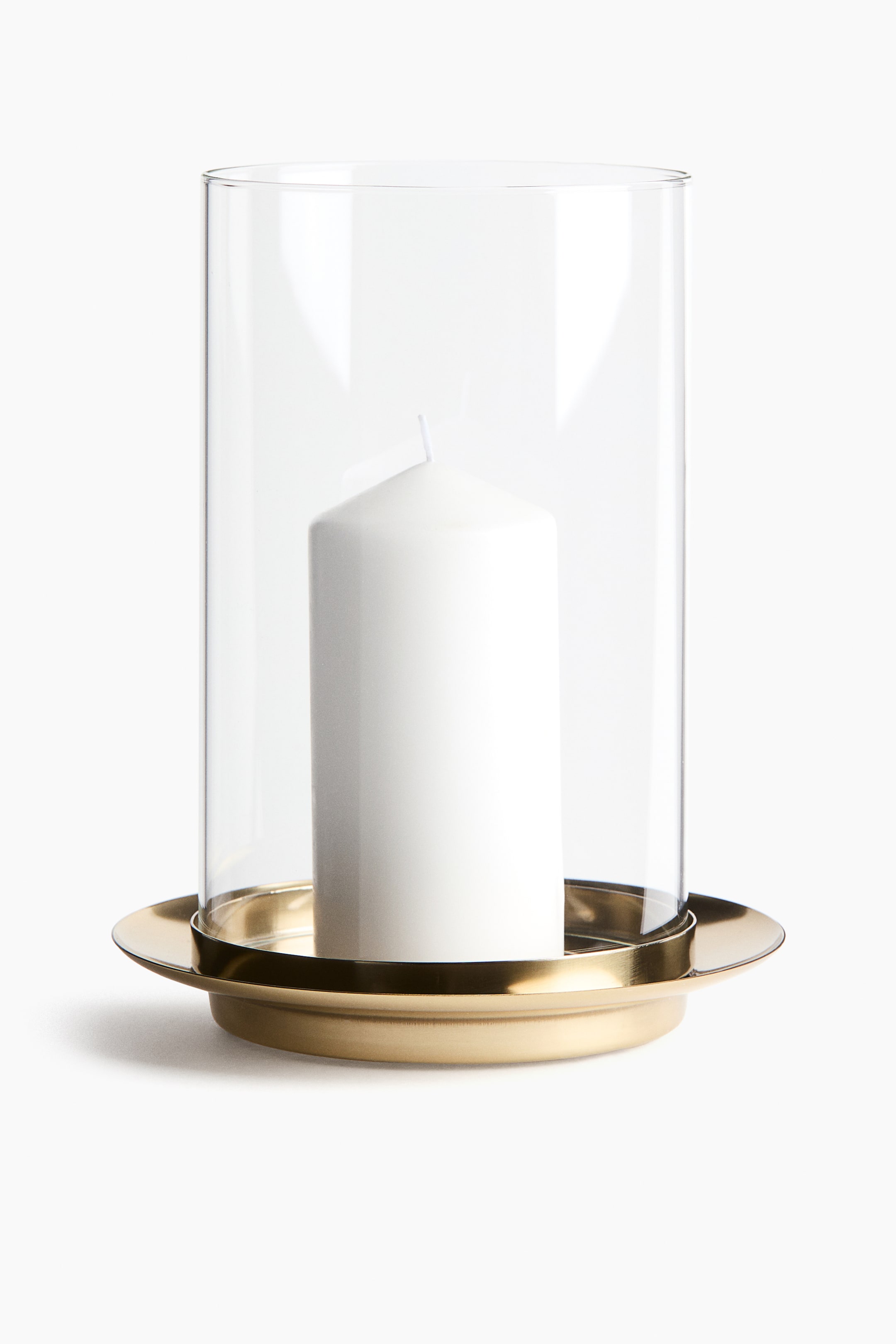 Large Glass Hurricane Candle Holder