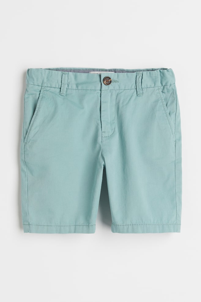 Cotton chino shorts - Mint green/Beige/Navy blue/Khaki green