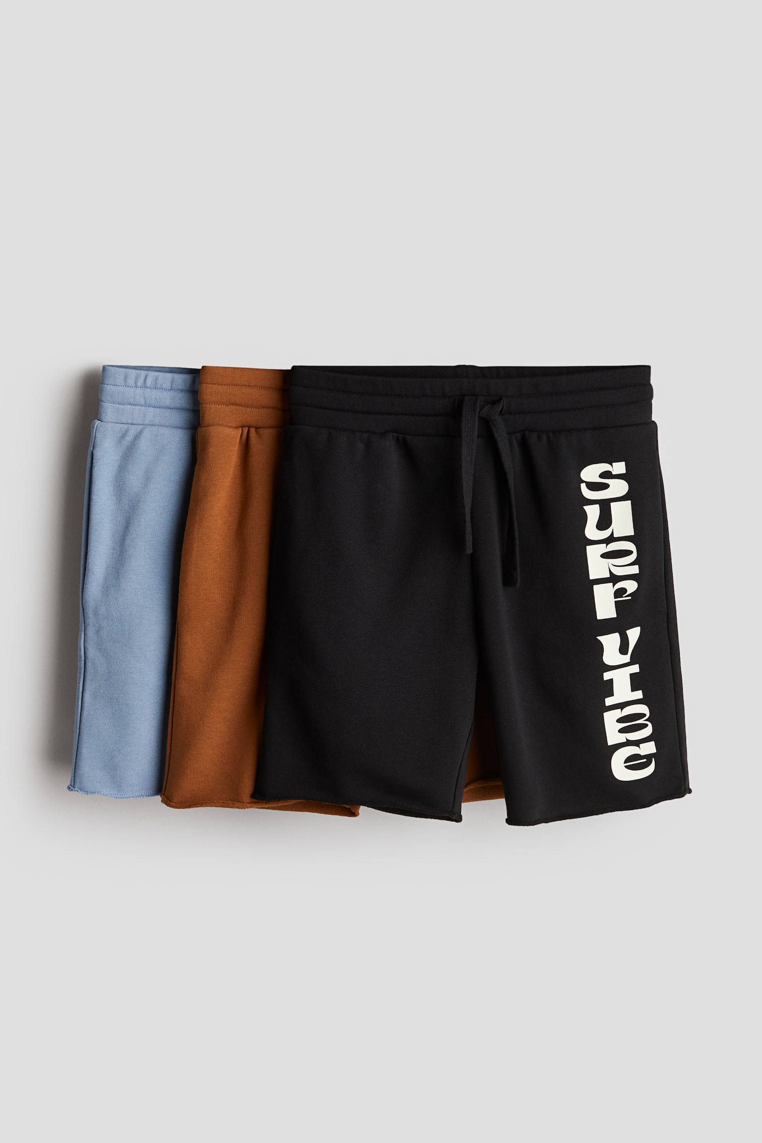 3-pack Sweat Shorts - Brown/Surfboard/Grey/Subreal/Blue/Beverly Hills - 1