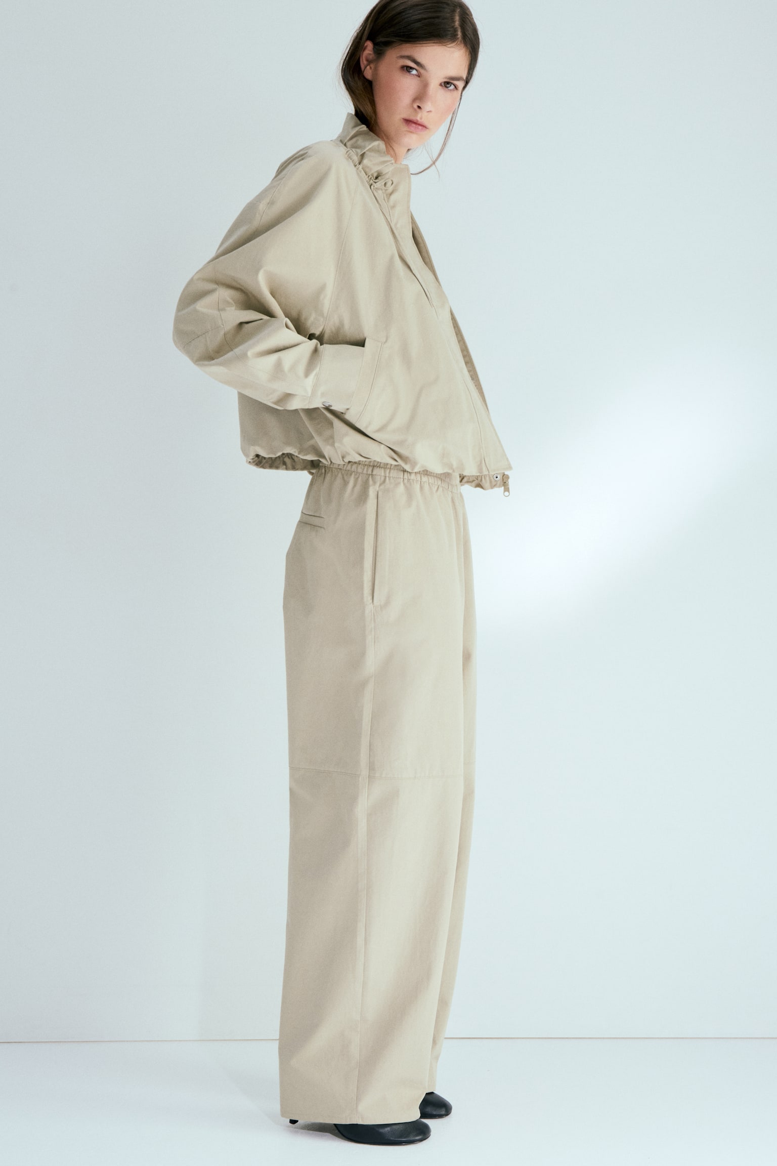 Саржева куртка - Бежевий - 6