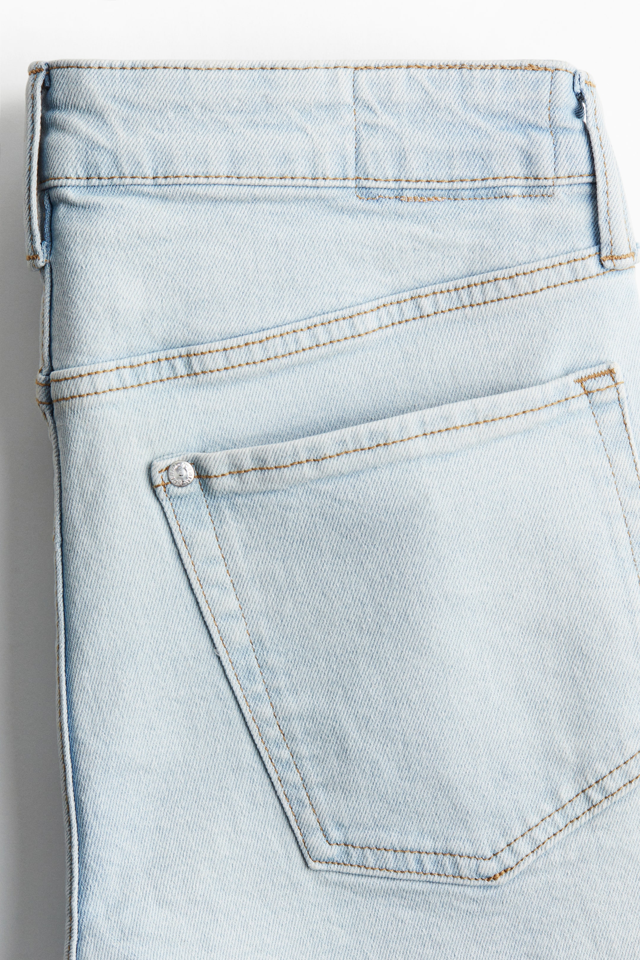 Slim Denim Shorts - Regular waist - Short - Light denim blue - Men | H&M US