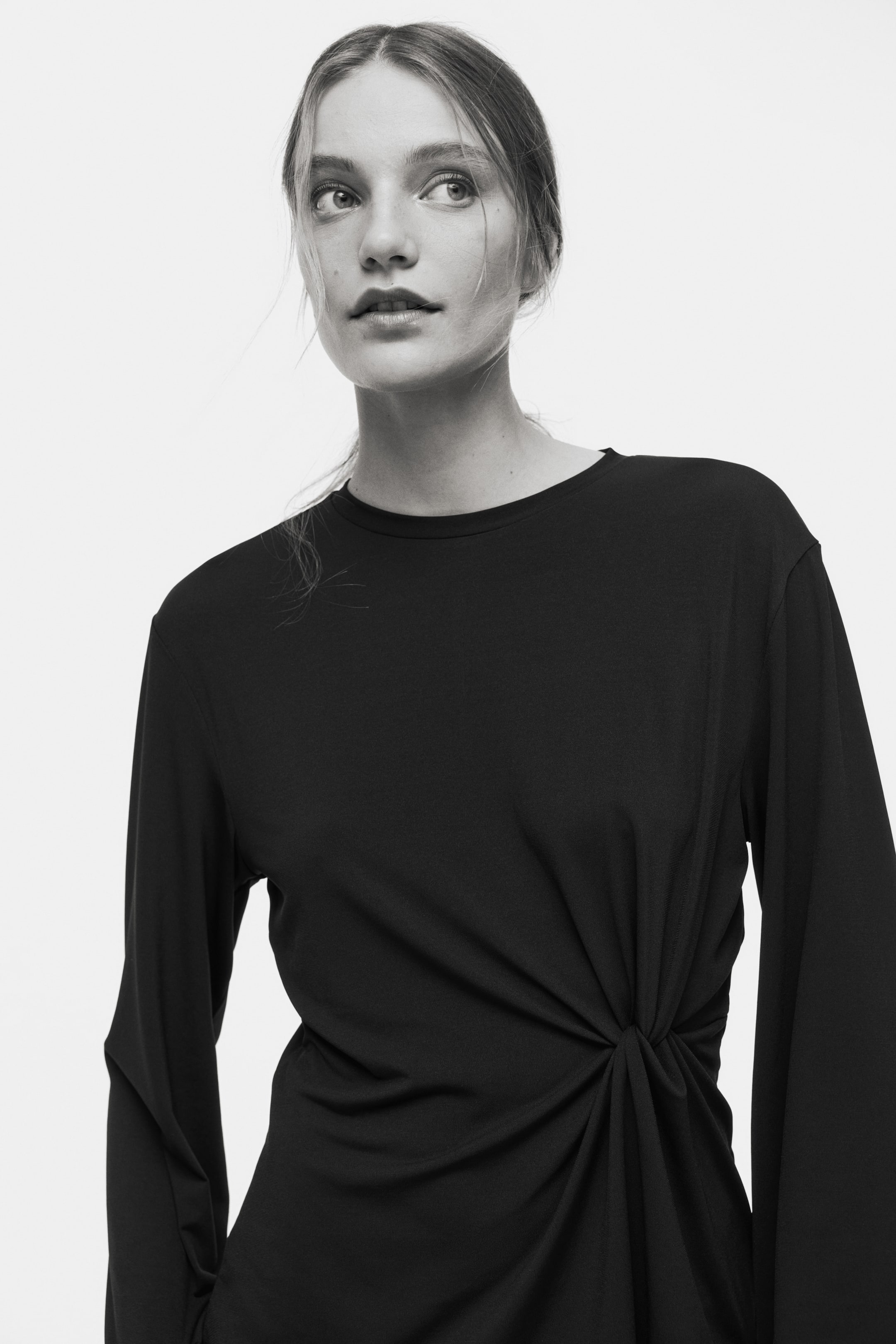 View larger image: Twist-Detail Top - Black - Ladies | H&M US 2