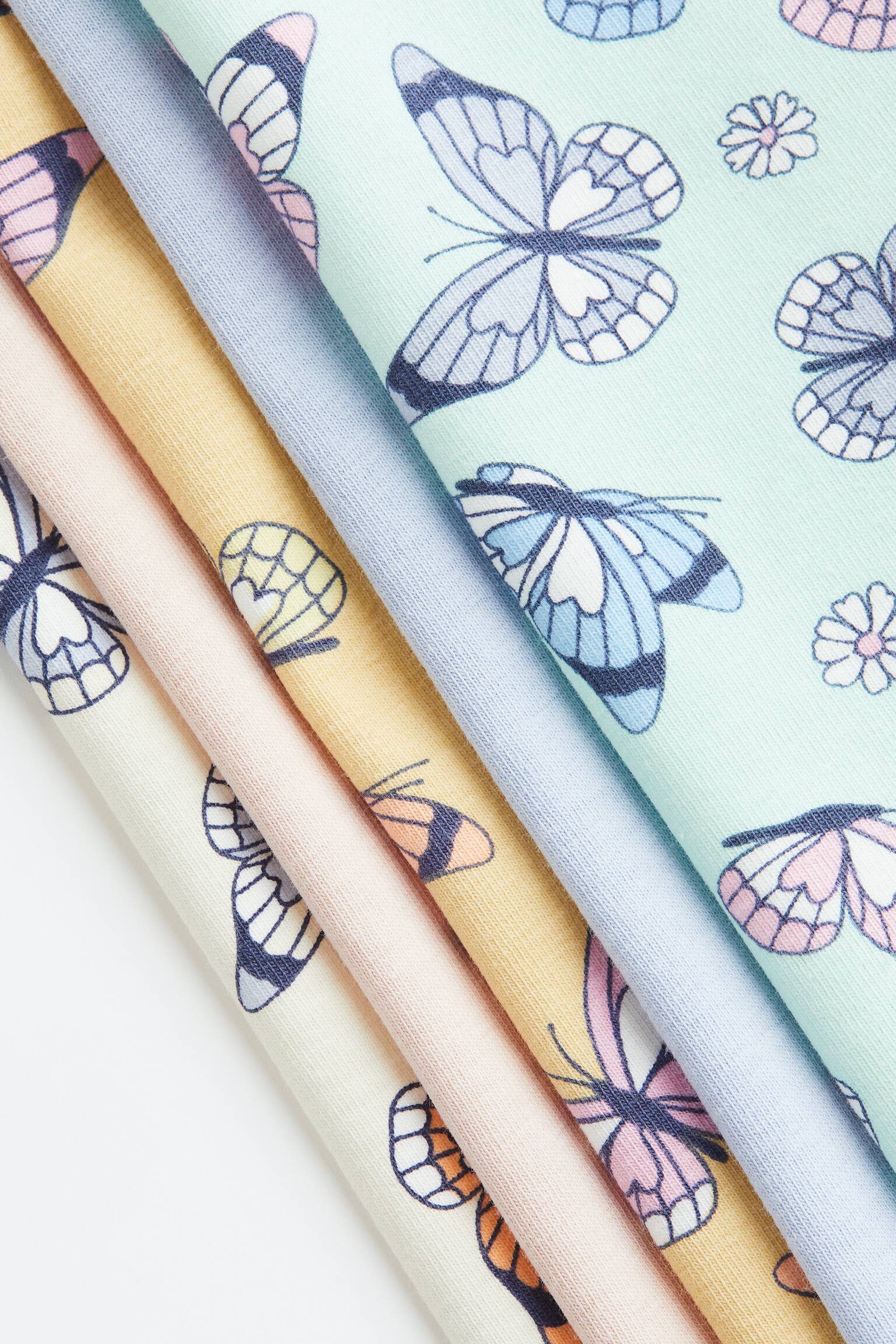 5-pack cycling shorts - Light beige/Butterflies - 2